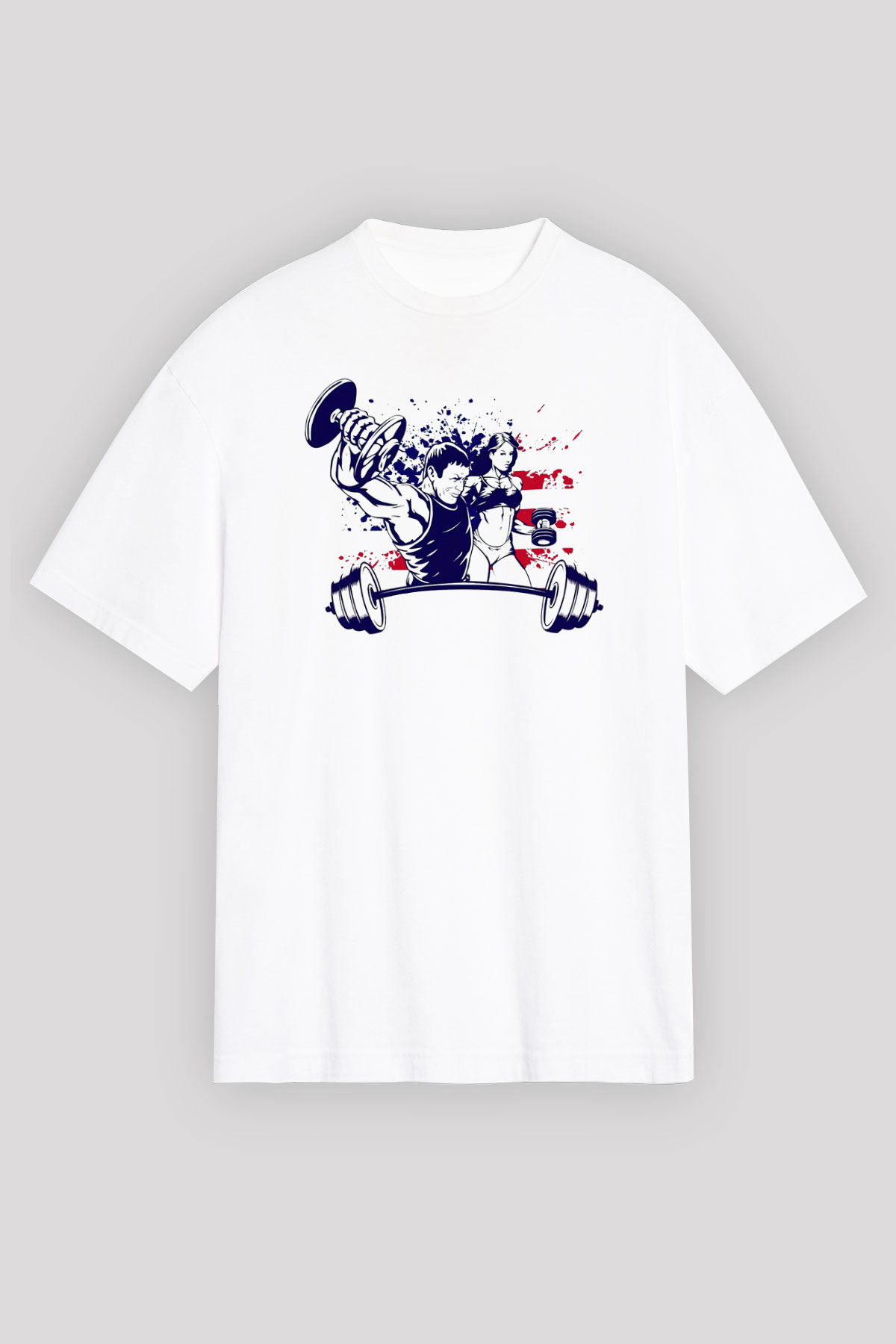 Vücut geliştirme Beyaz Unisex Tişört T-Shirt - TişörtFabrikası