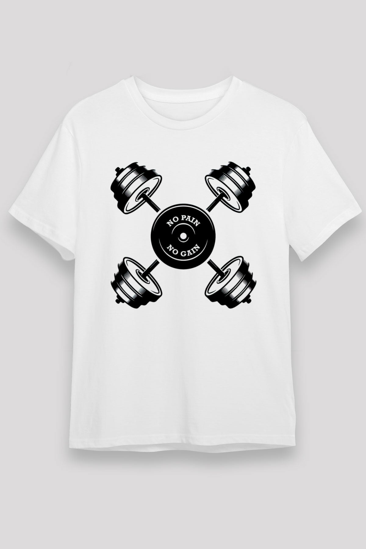 Vücut geliştirme Beyaz Unisex Tişört T-Shirt - TişörtFabrikası