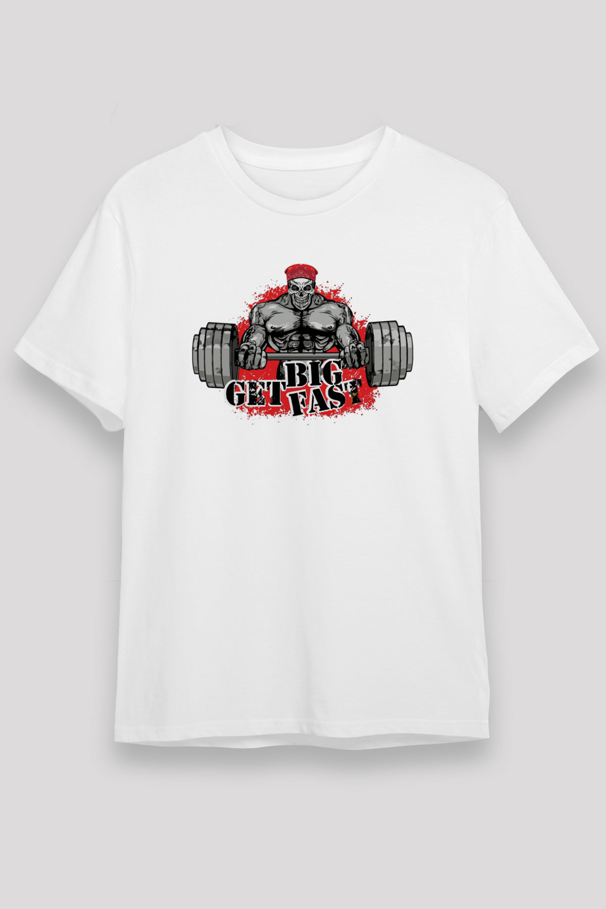 Vücut geliştirme Beyaz Unisex Tişört T-Shirt - TişörtFabrikası
