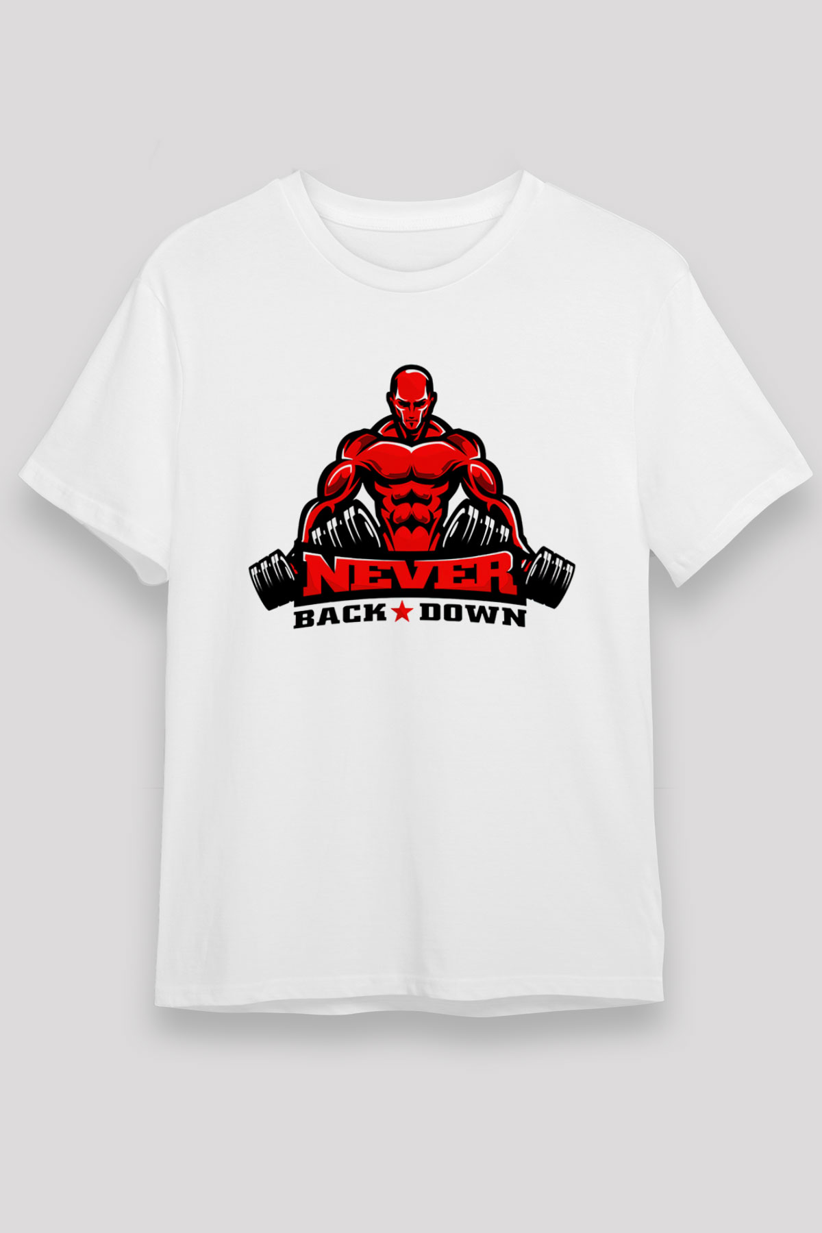 Vücut geliştirme Beyaz Unisex Tişört T-Shirt - TişörtFabrikası