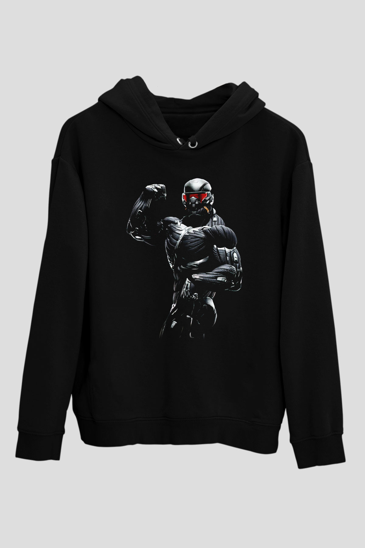 Vücut geliştirme Siyah Unisex Kapüşonlu Sweatshirt