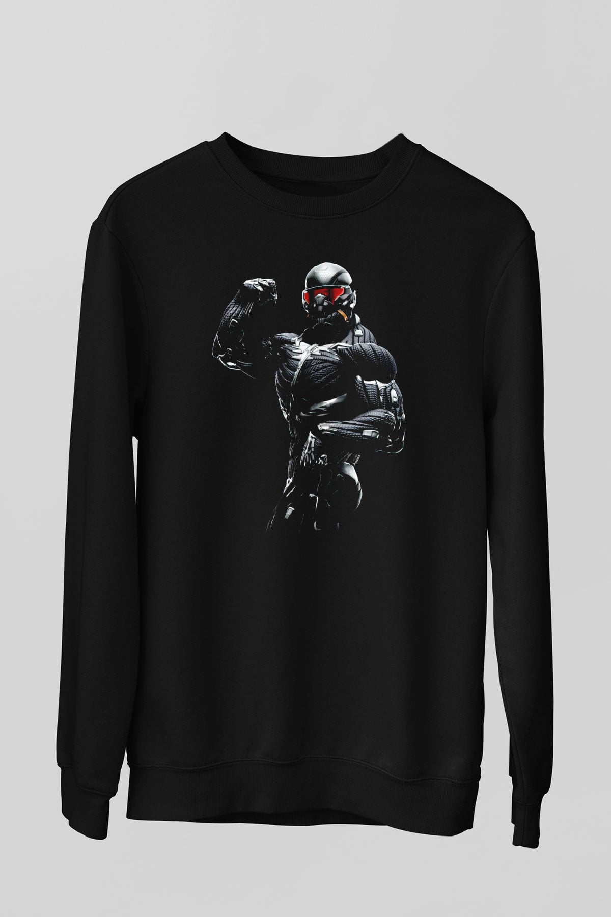 Vücut geliştirme Siyah Unisex Sweatshirt