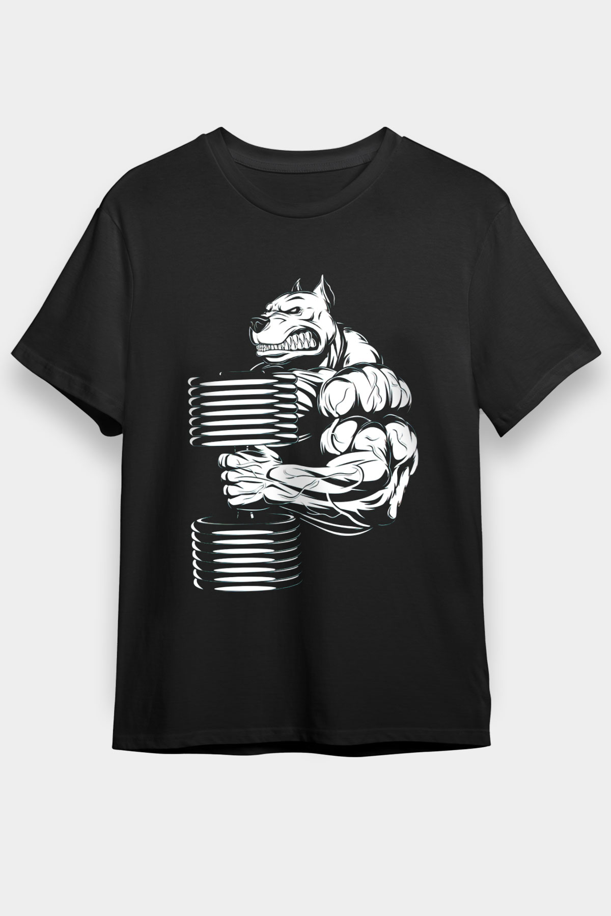 Vücut geliştirme Siyah Unisex Tişört T-Shirt - TişörtFabrikası
