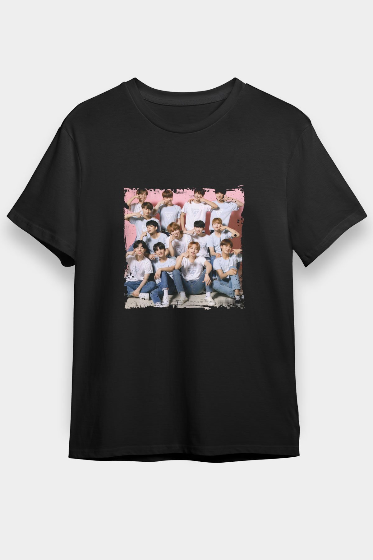 Wanna One Unisex Black Graphic Tee - STREETWEAR