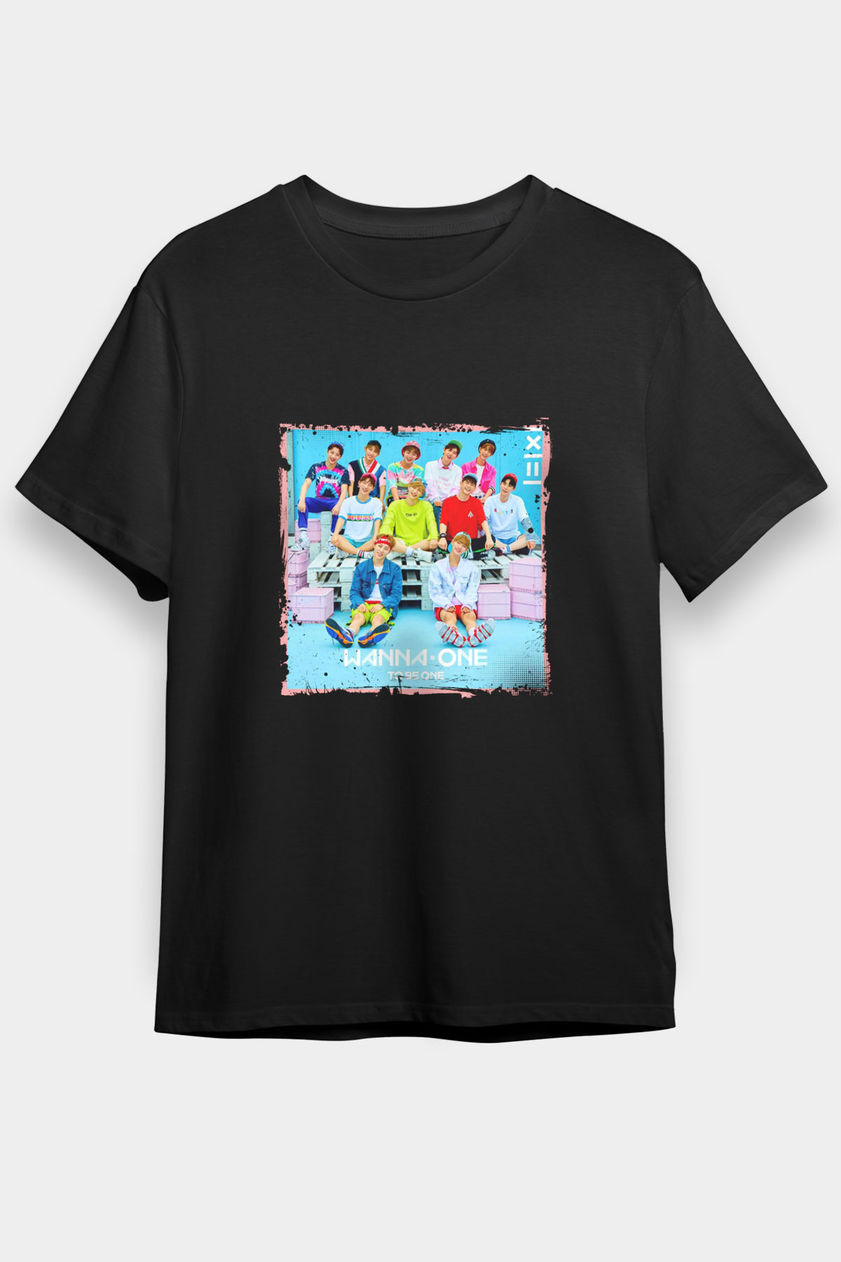 Wanna One Unisex Black Graphic Tee - STREETWEAR