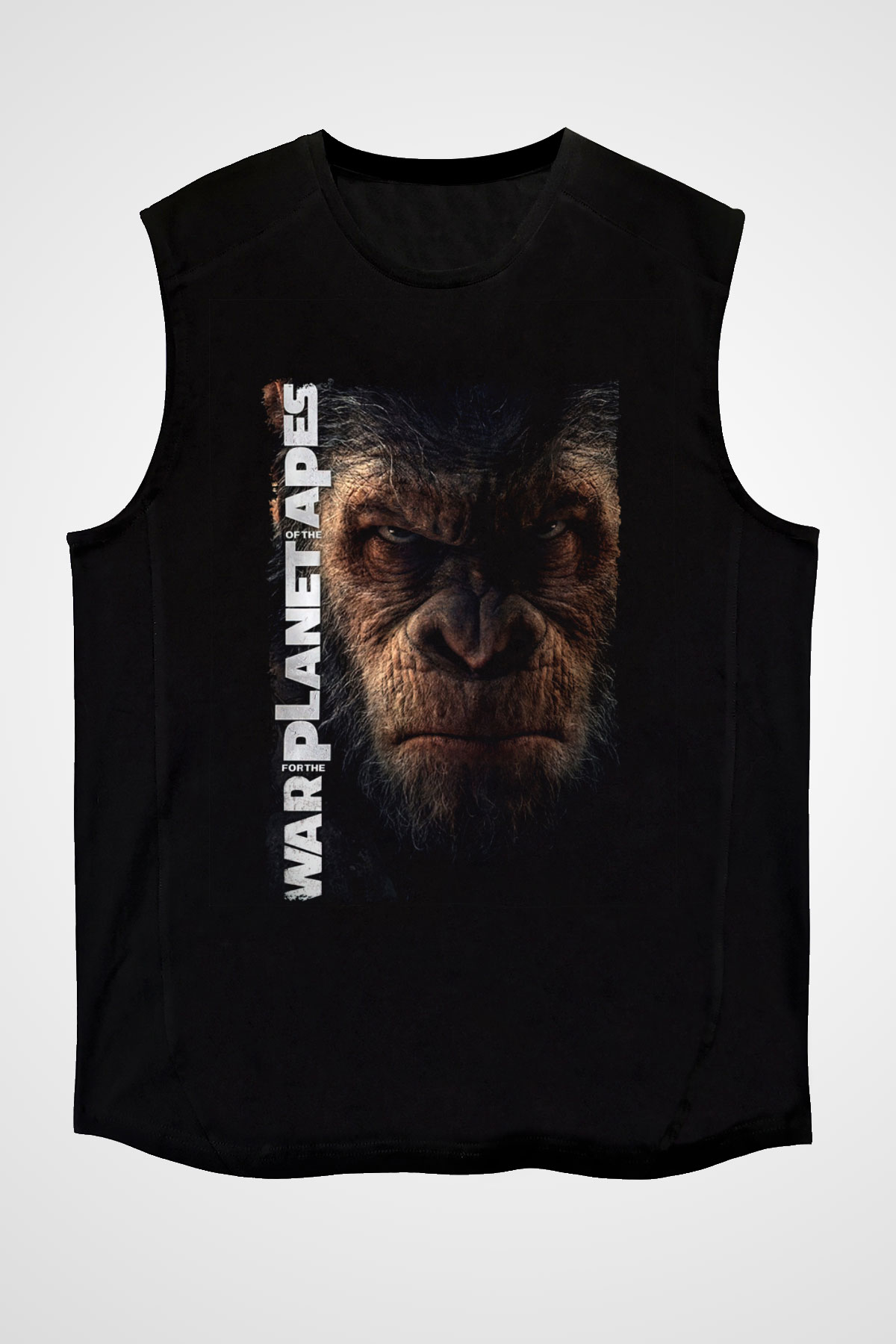 War for the Planet of the Apes Maymunlar Cehennemi Siyah Unisex Kolsuz Tişört