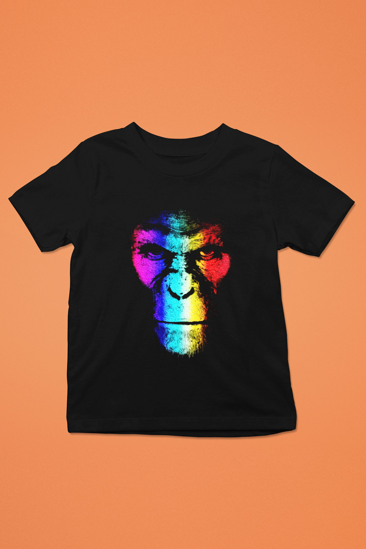 War for the Planet of the Apes Maymunlar Cehennemi Baskılı Siyah Unisex Çocuk Tişört