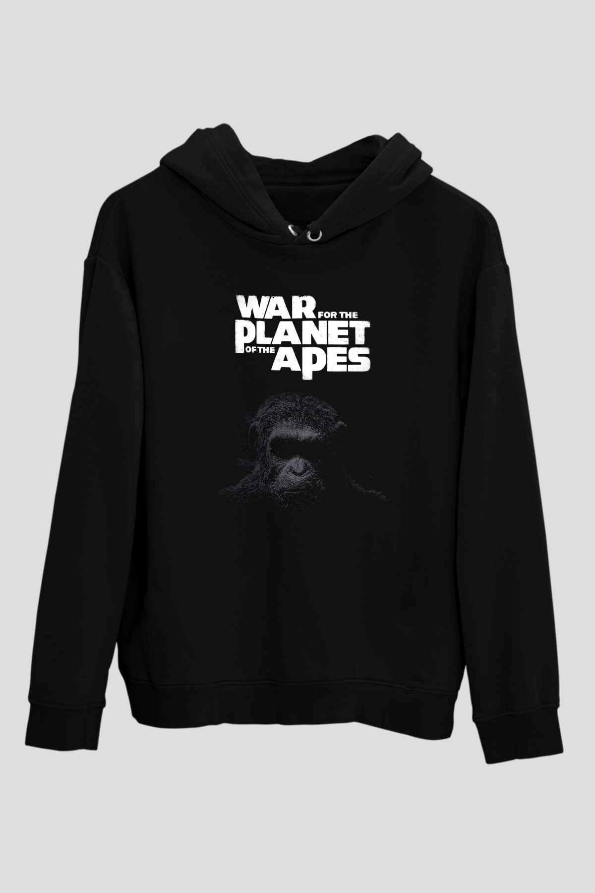 War for the Planet of the Apes Maymunlar Cehennemi Siyah Unisex Hoodie