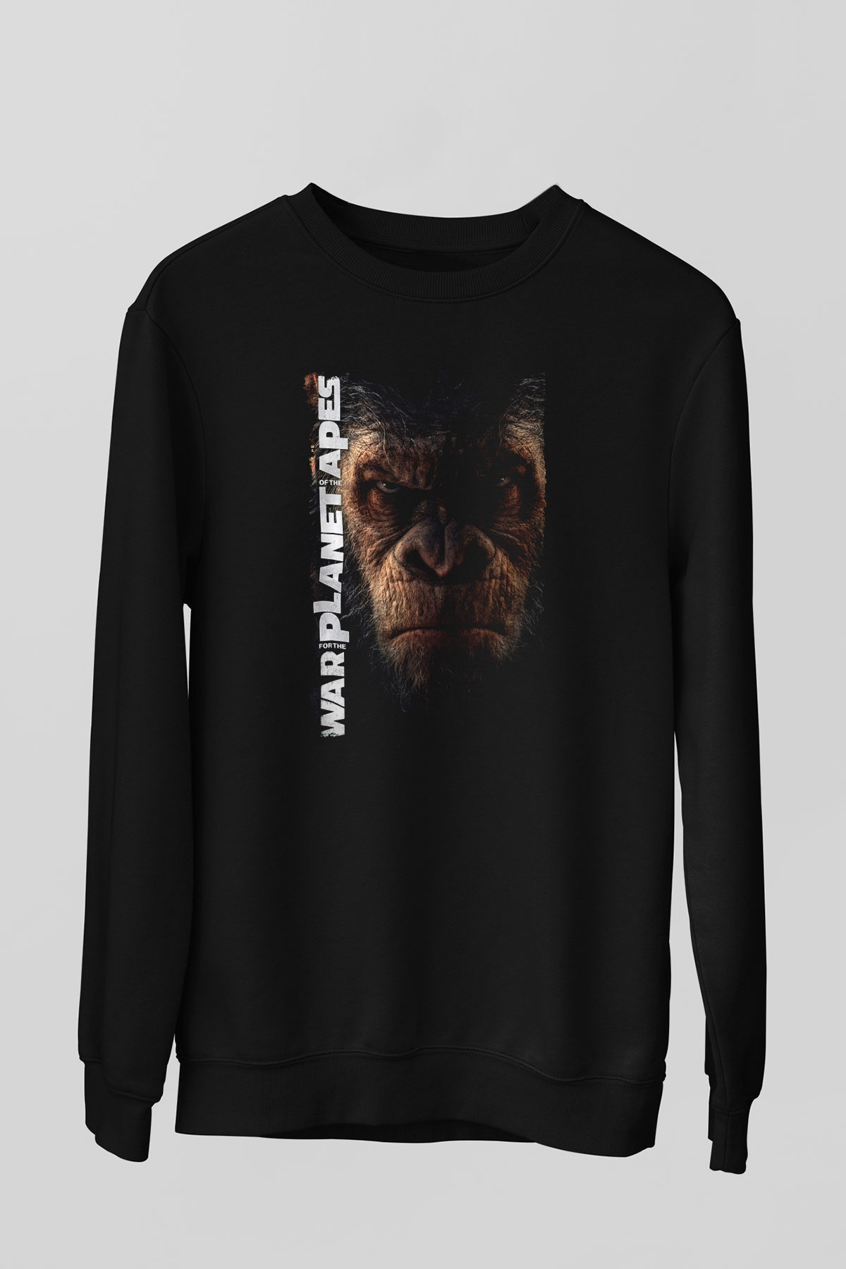 War for the Planet of the Apes Maymunlar Cehennemi Siyah Unisex Sweatshirt