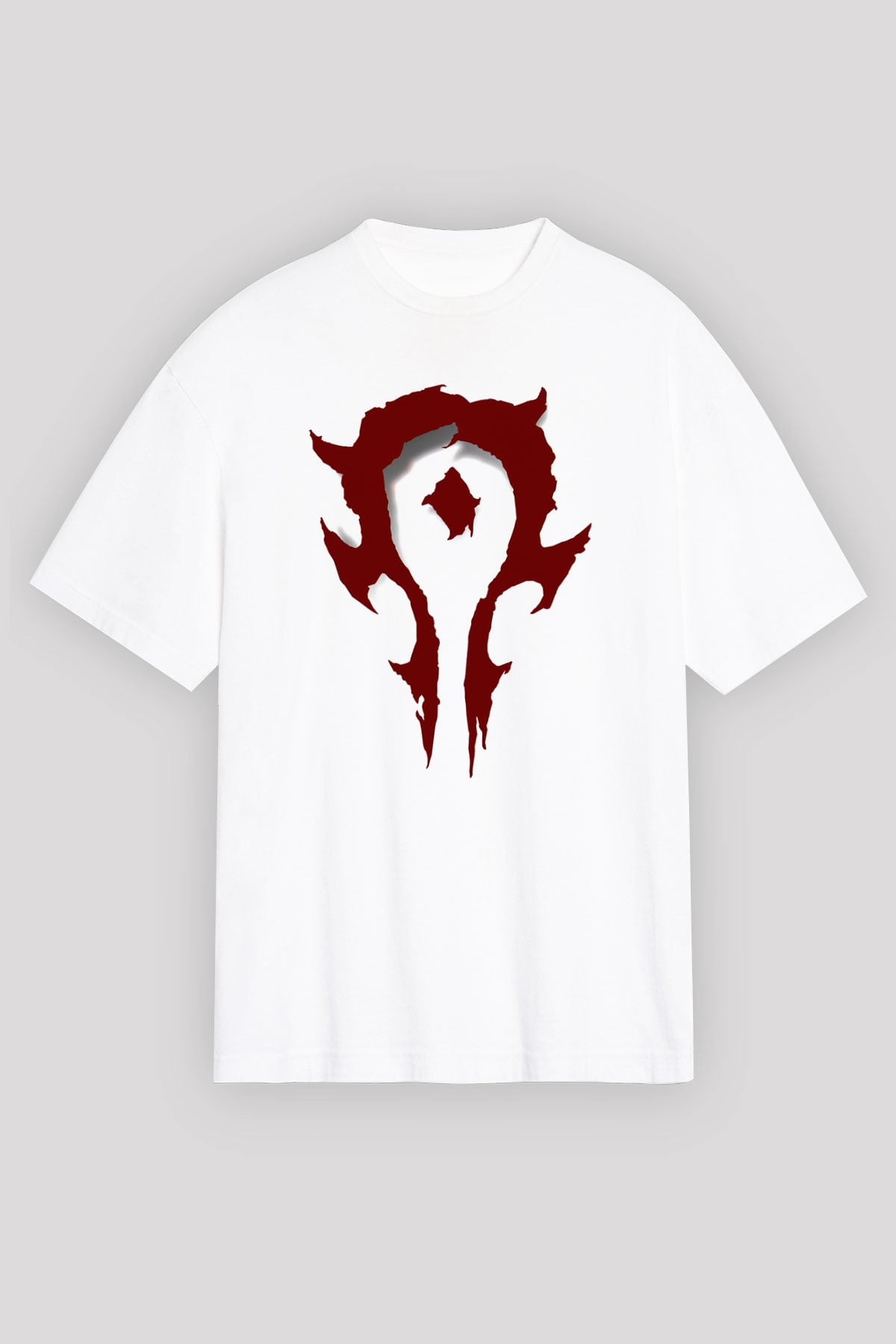 Warcraft Beyaz Unisex Oversize Tişört T-Shirt