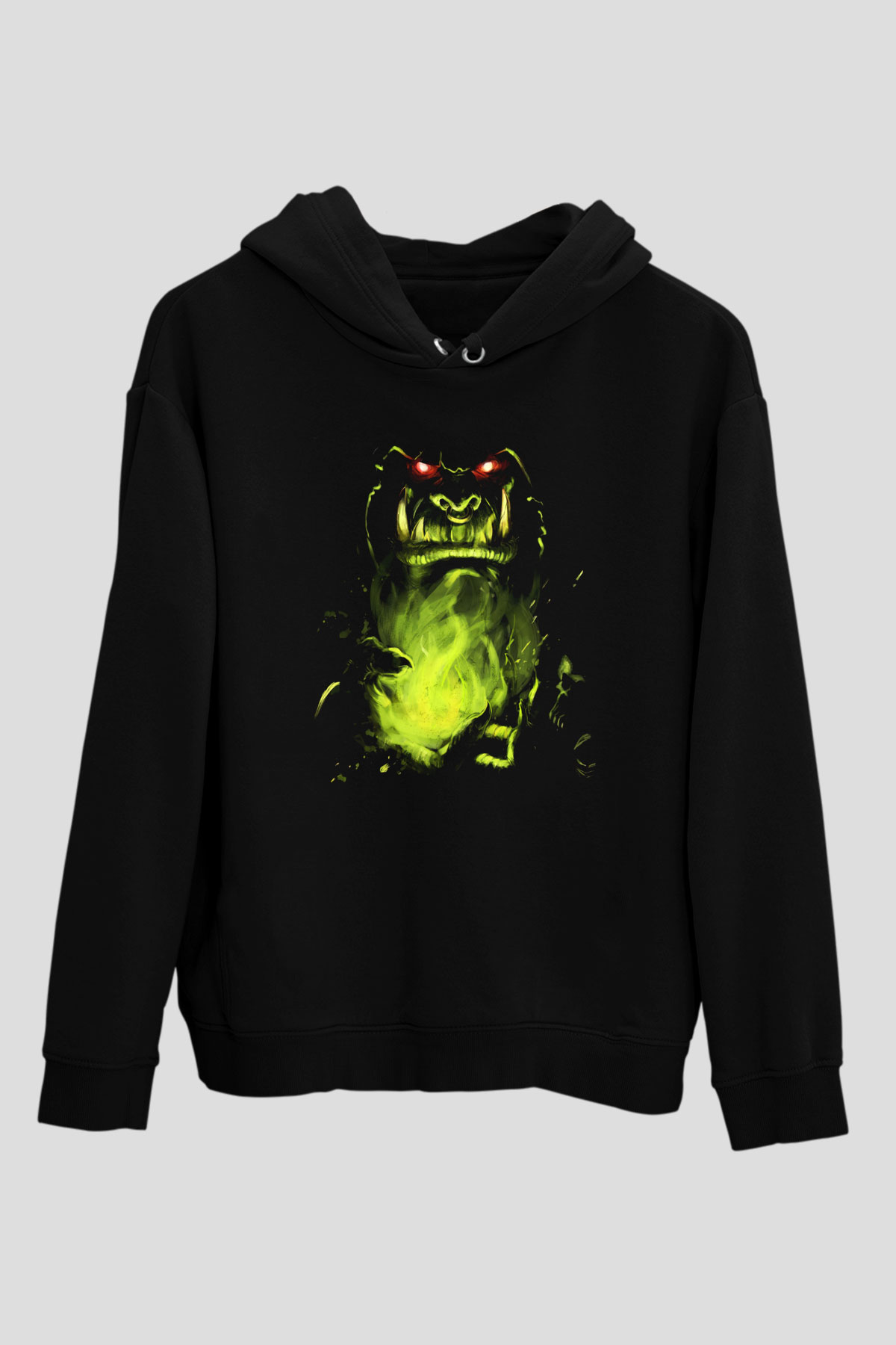 Warcraft Siyah Unisex Kapşonlu Sweatshirt