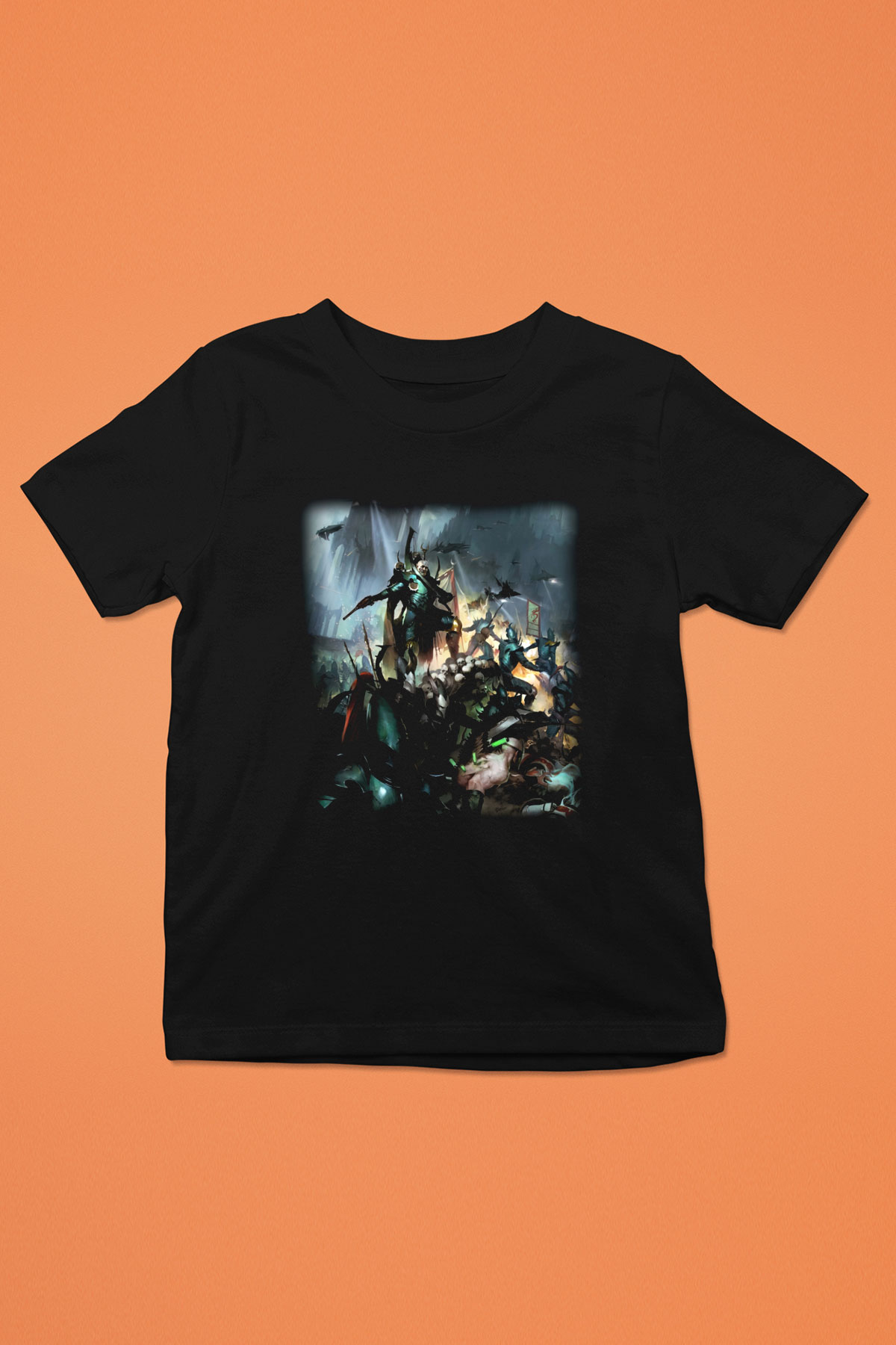 Warhammer Baskılı Siyah Unisex Çocuk Tişört
