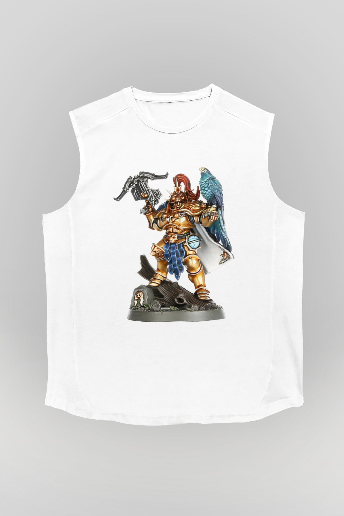Warhammer Beyaz Unisex Kolsuz Tişört