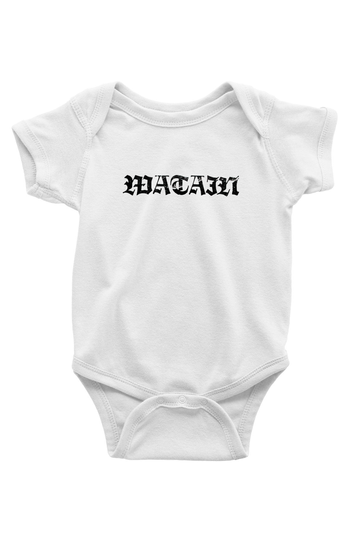 Watain Baskılı Beyaz Unisex Bebek Body - Zıbın