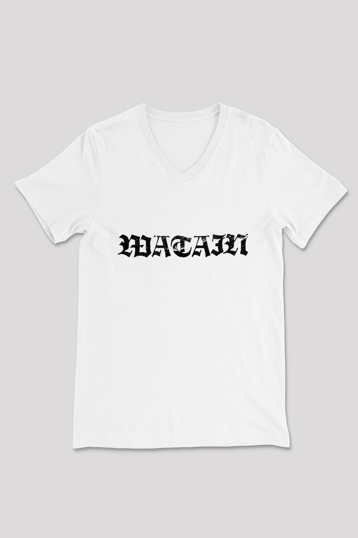 Watain Beyaz Unisex V Yaka Tişört T-Shirt