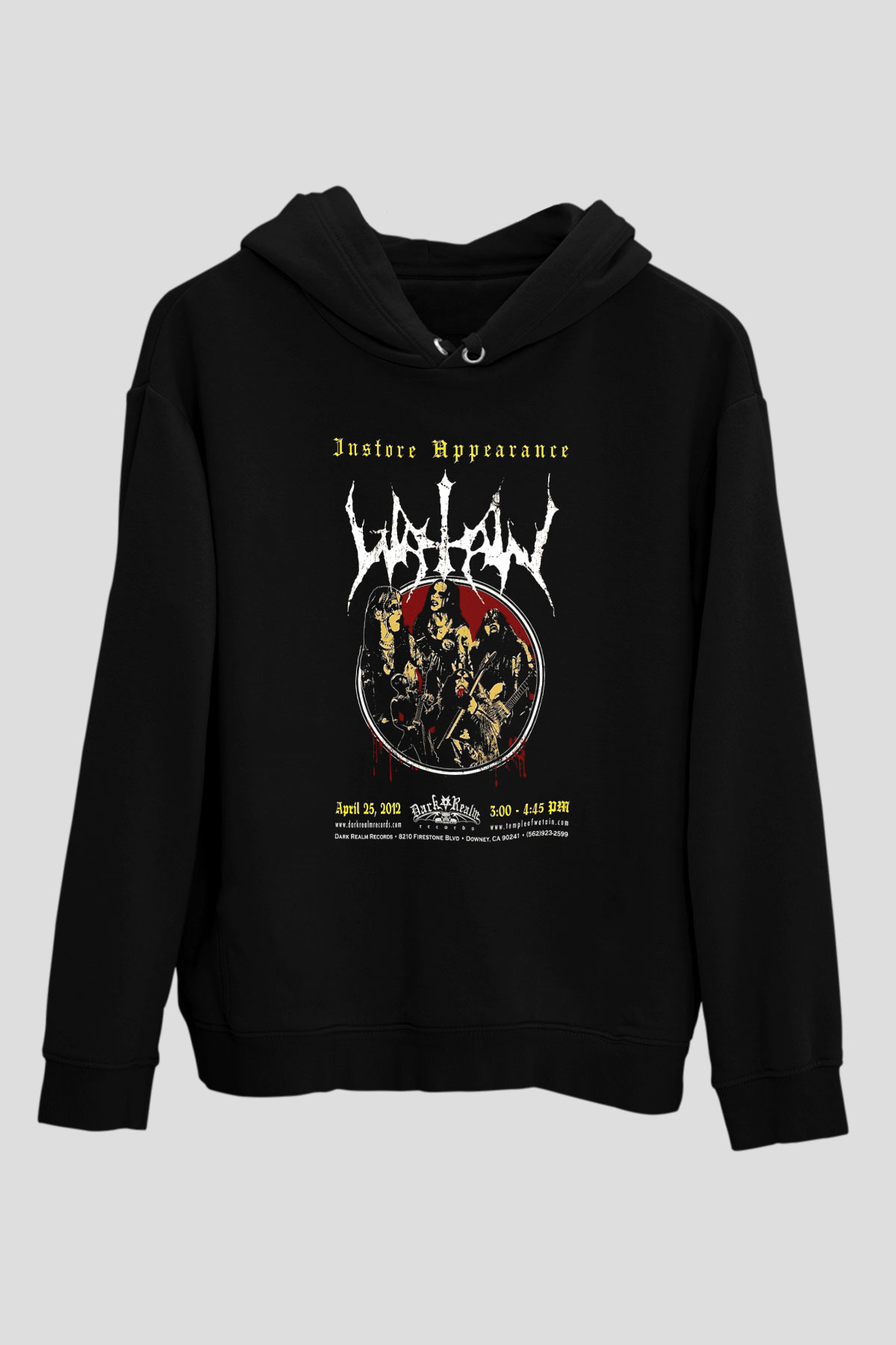 Watain Siyah Unisex Kapşonlu Sweatshirt