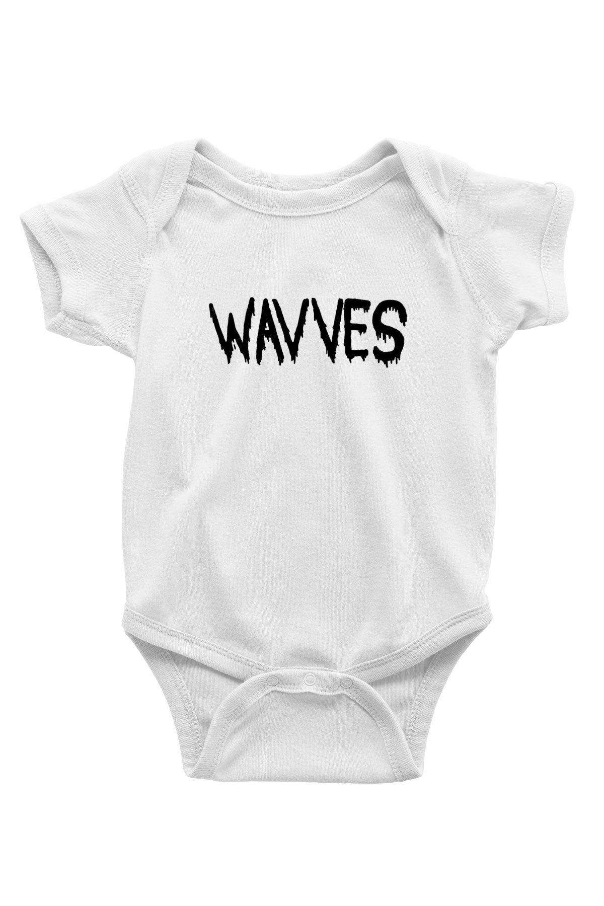 Wavves Baskılı Beyaz Unisex Bebek Body - Zıbın