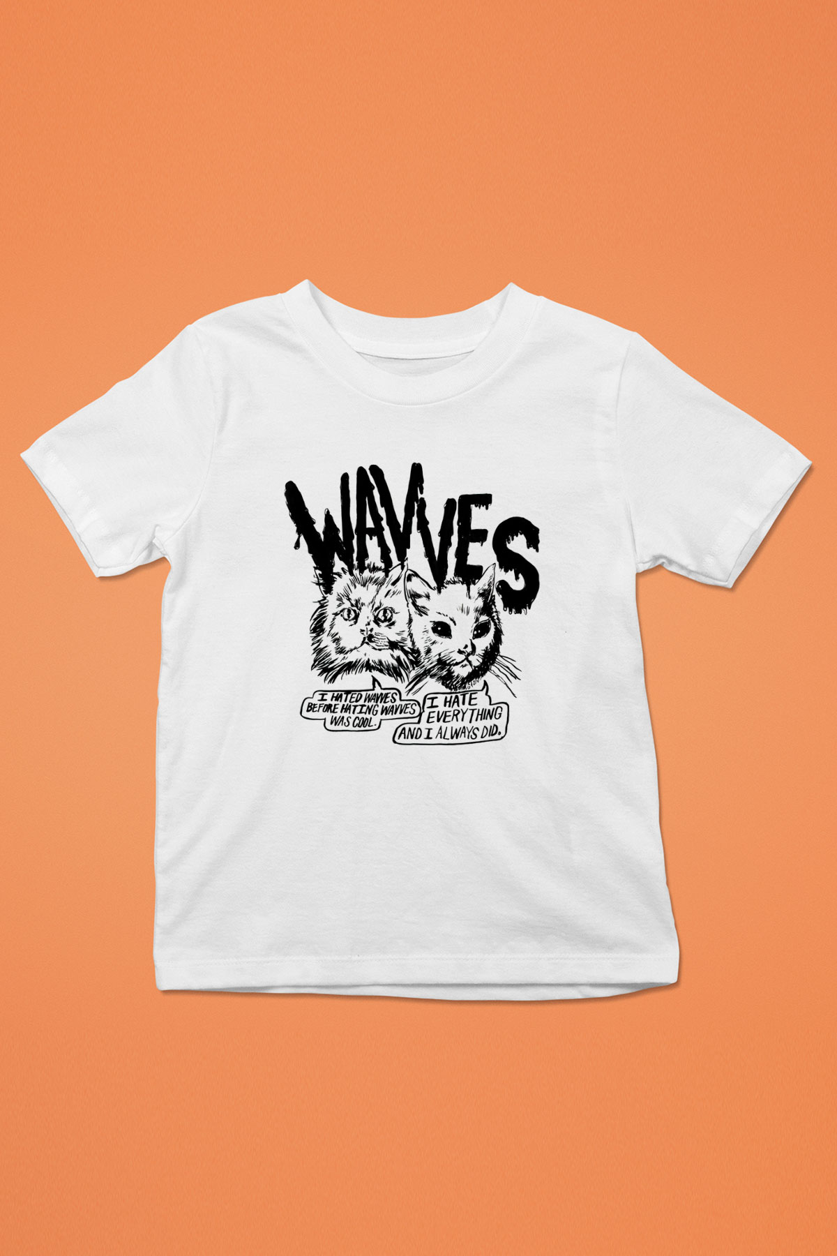 Wavves Baskılı Beyaz Unisex Çocuk Tişört