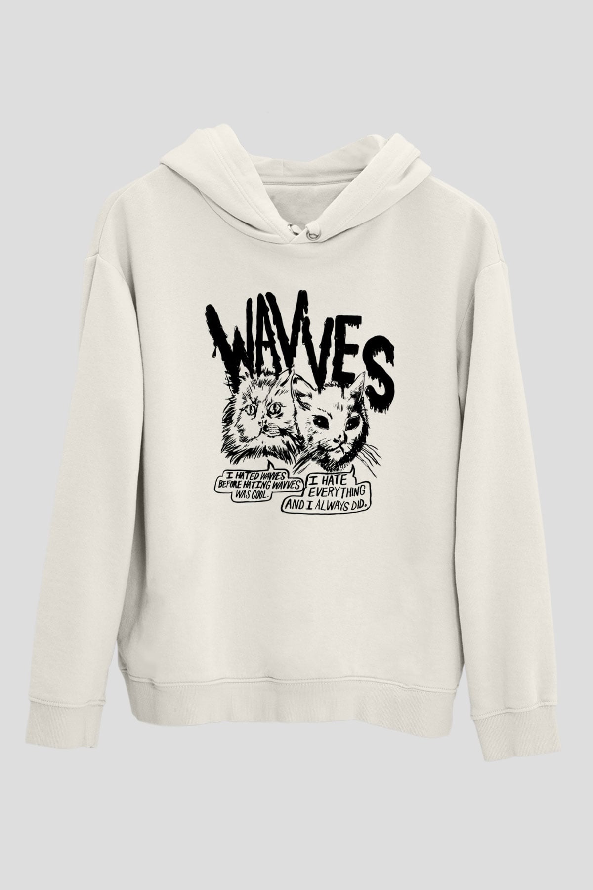 Wavves Beyaz Unisex Hoodie