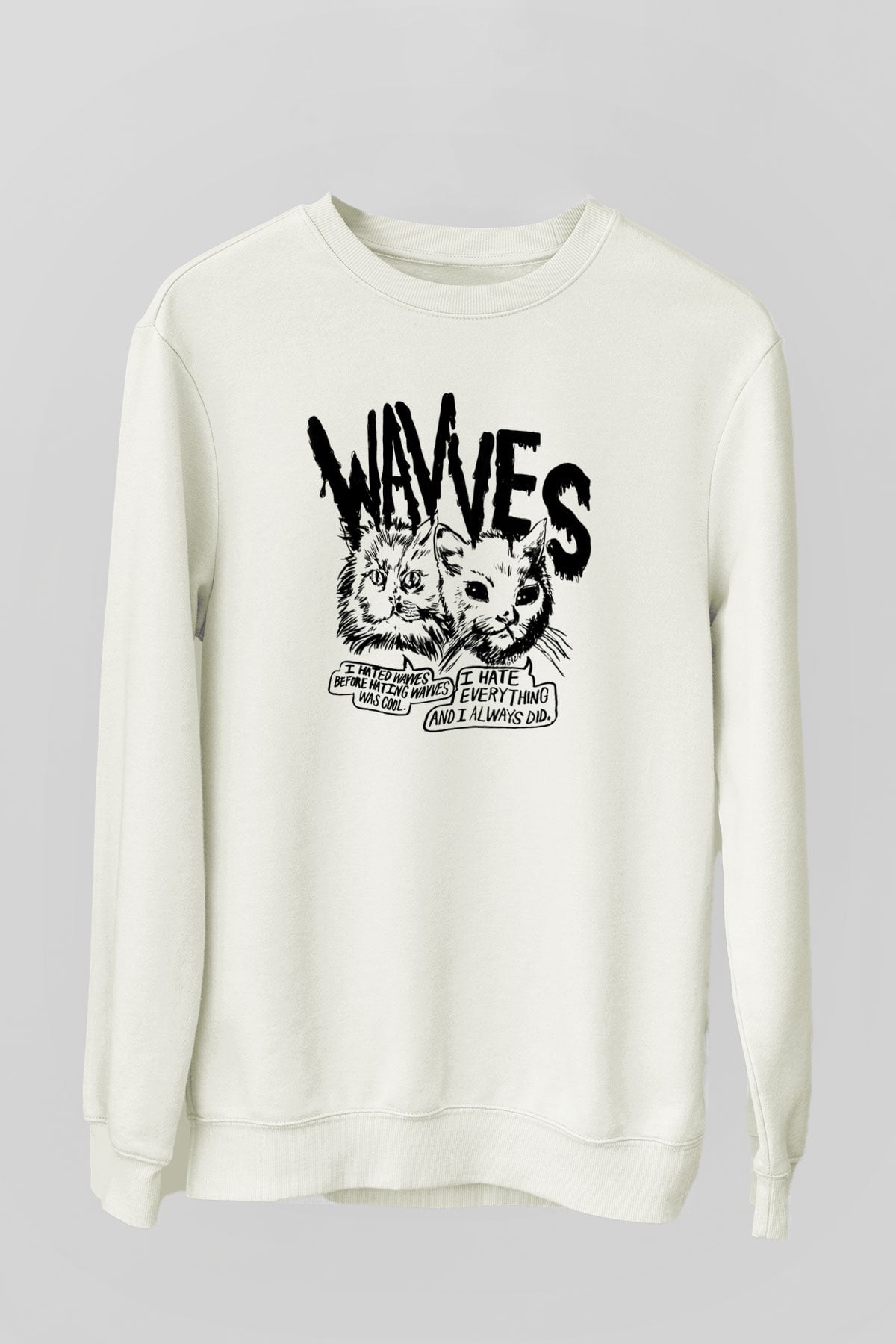 Wavves Beyaz Unisex Sweatshirt