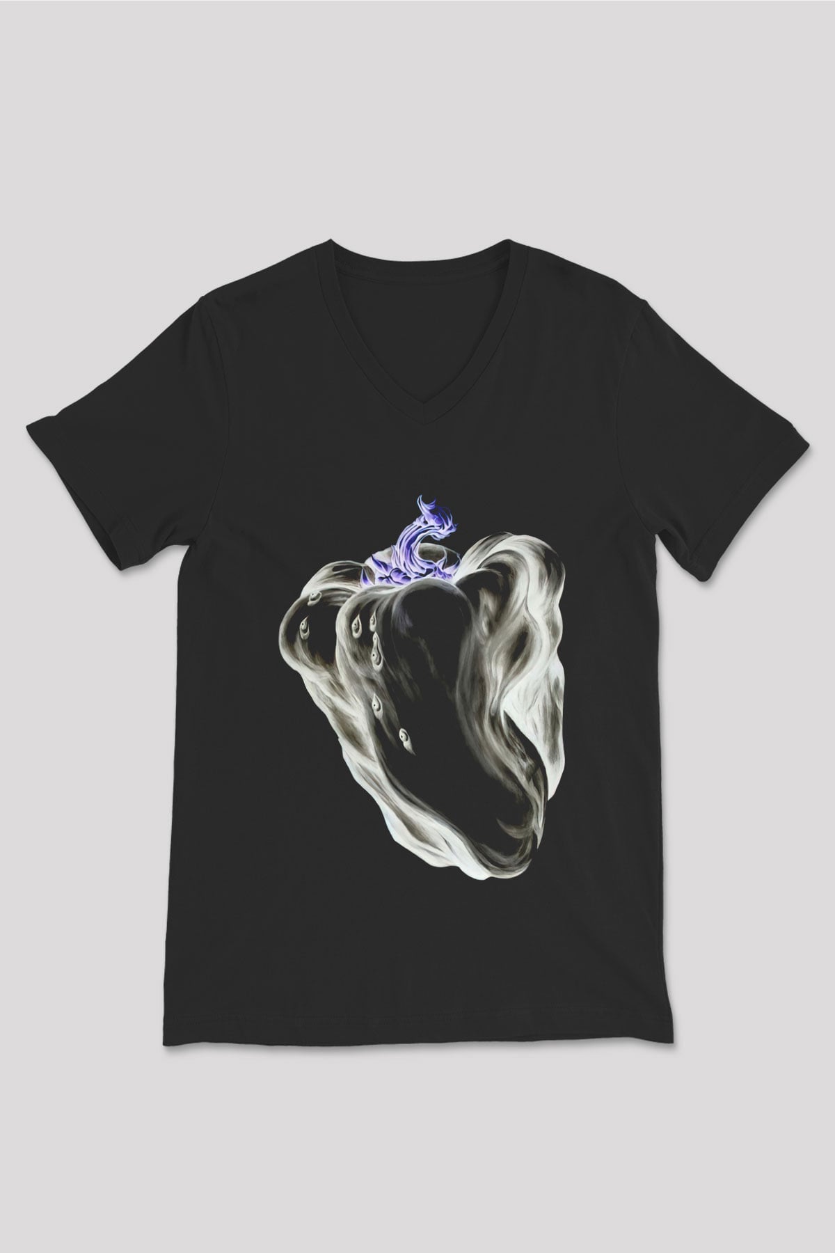 Ween Siyah Unisex V Yaka Tişört T-Shirt