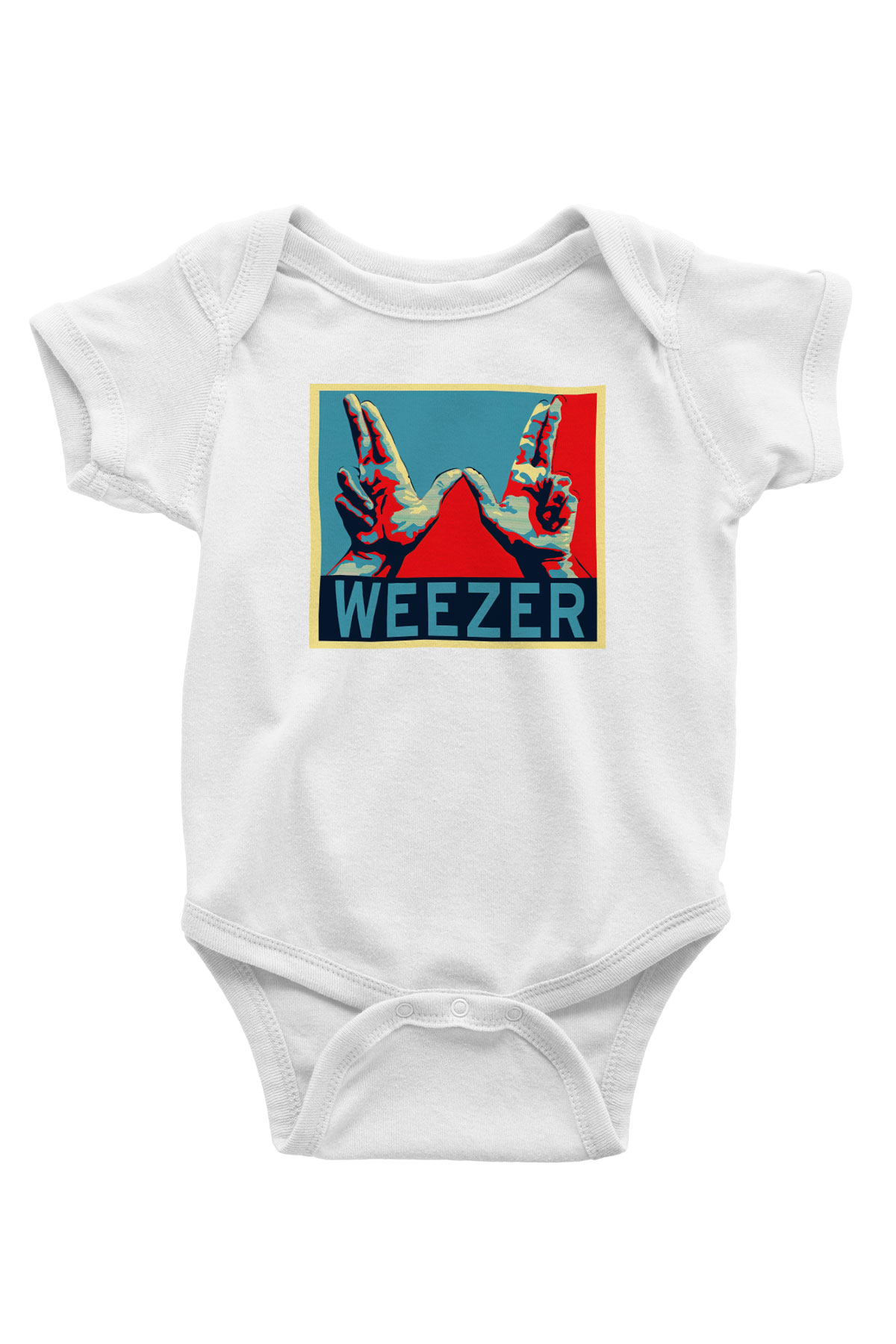 Weezer Baskılı Beyaz Unisex Bebek Body - Zıbın