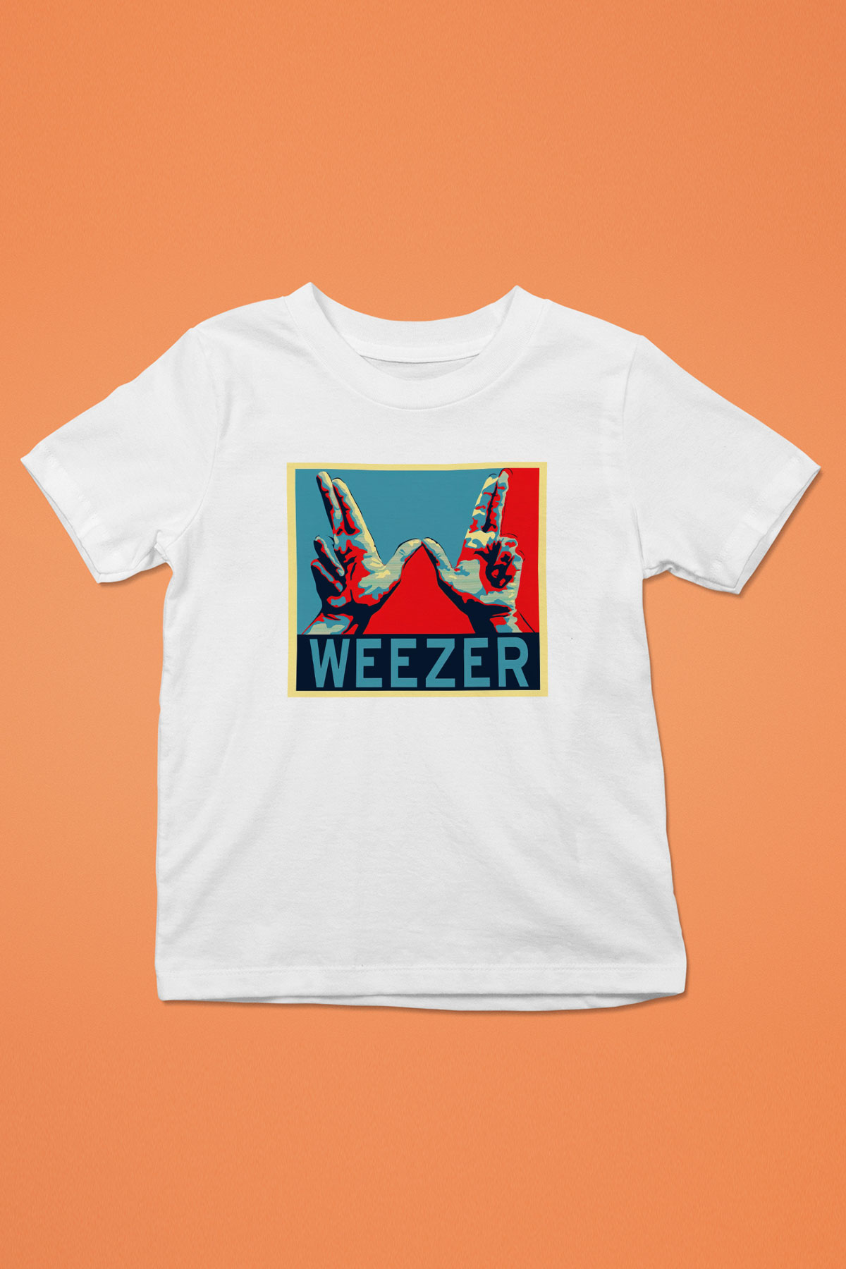 Weezer Baskılı Beyaz Unisex Çocuk Tişört