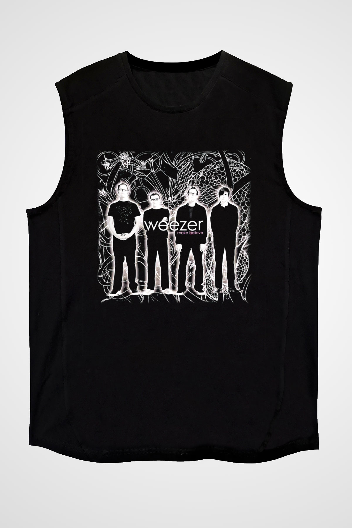 Weezer Siyah Unisex Kolsuz Tişört
