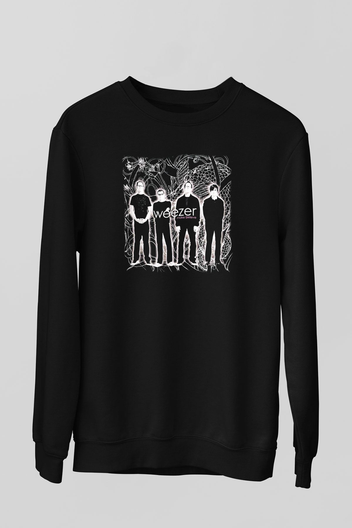 Weezer Siyah Unisex Sweatshirt