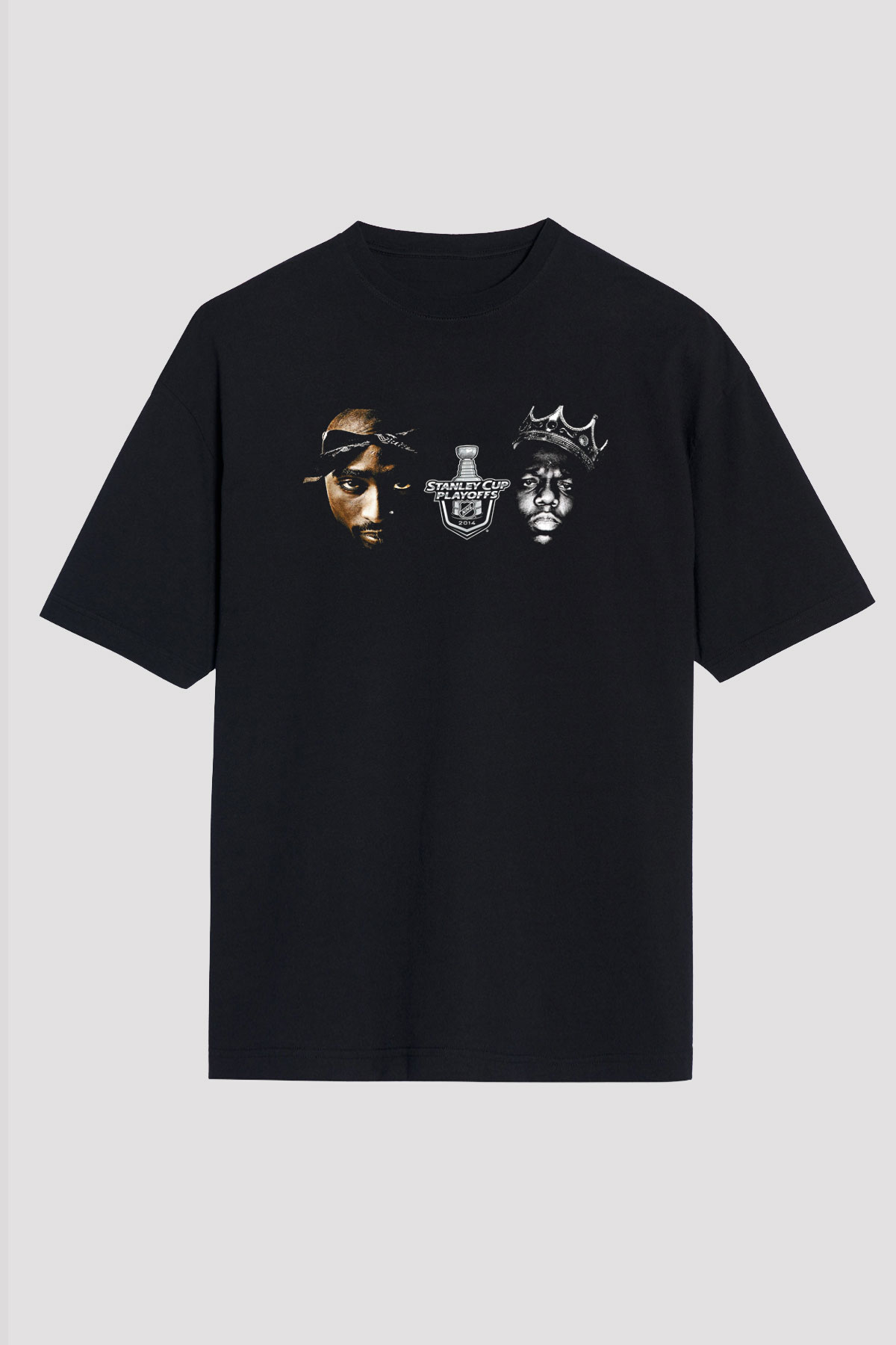 West Side Connection Baskılı Unisex Siyah Oversize Tişört - Tshirt
