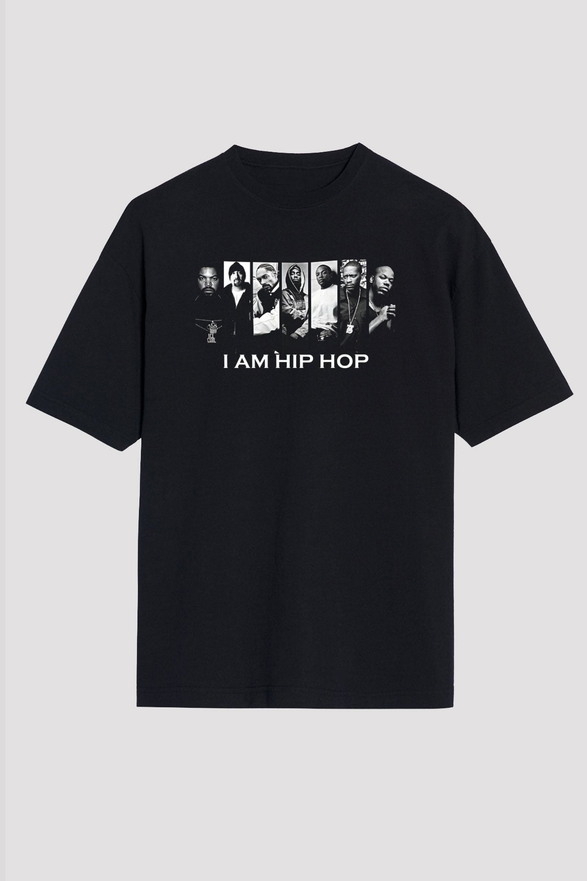 West Side Connection Baskılı Unisex Siyah Oversize Tişört - Tshirt