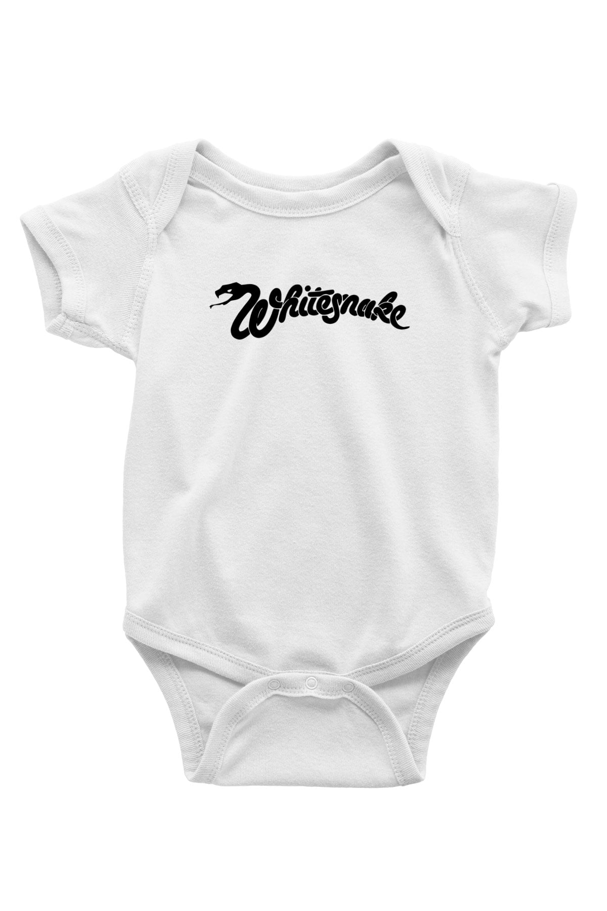 Whitesnake Baskılı Beyaz Unisex Bebek Body - Zıbın