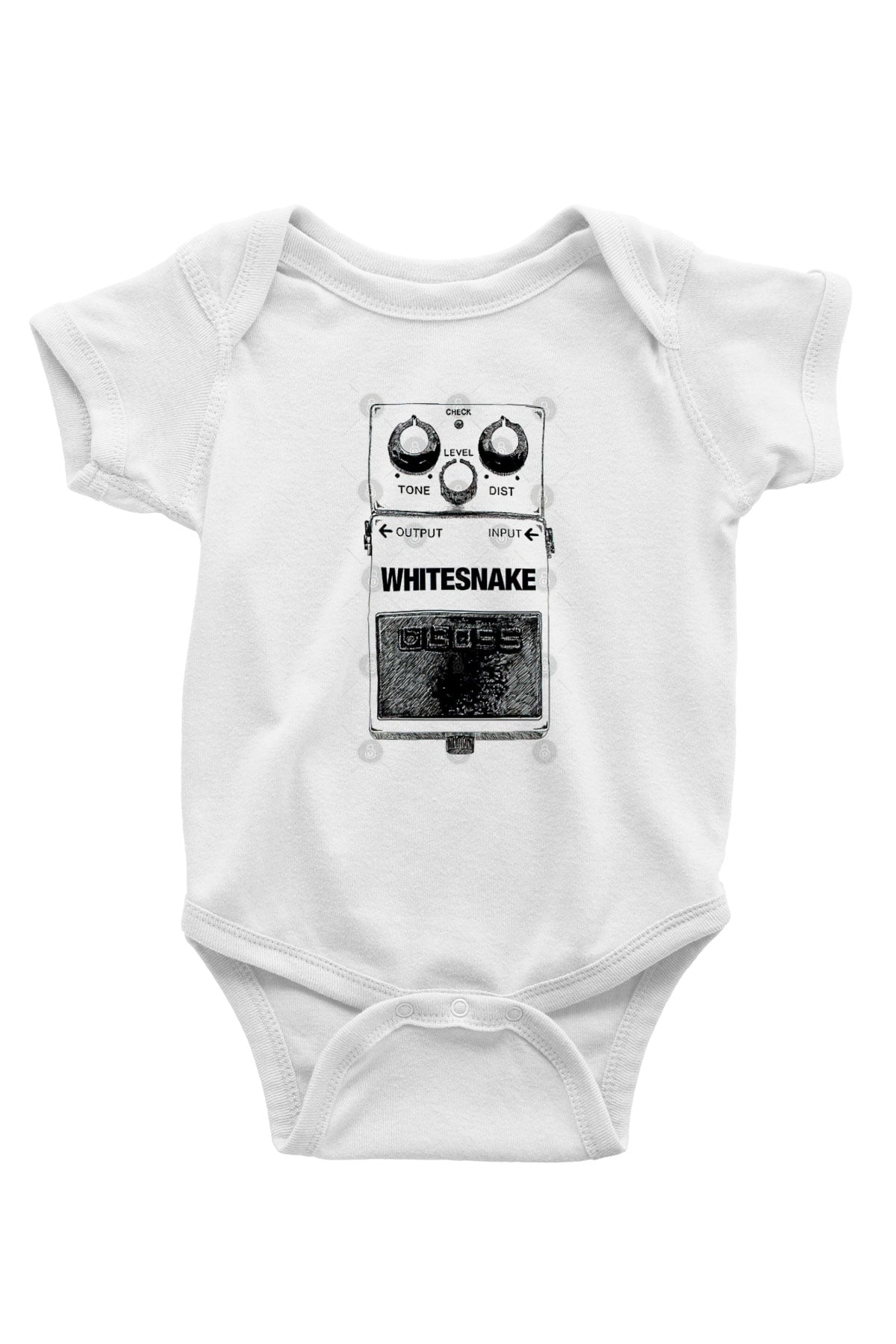 Whitesnake Baskılı Beyaz Unisex Bebek Body - Zıbın