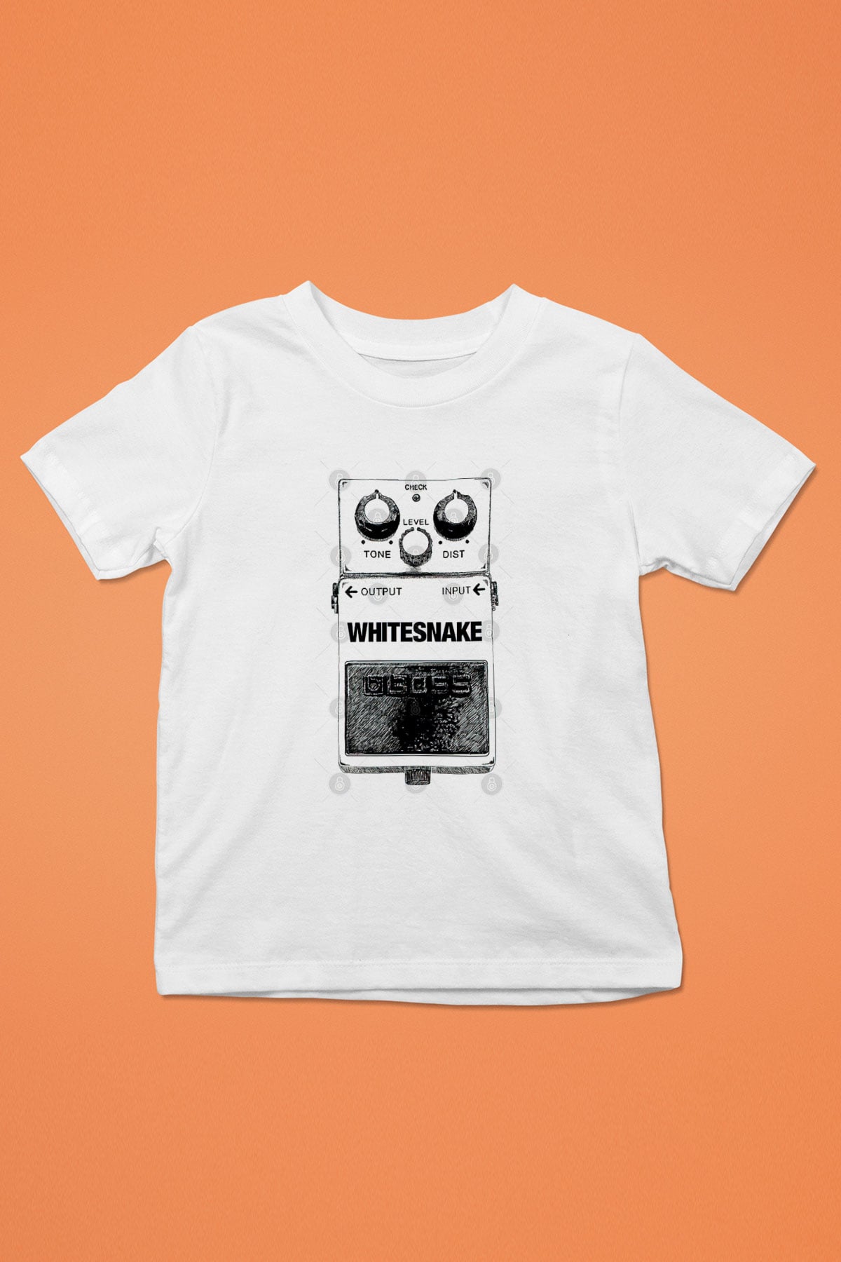 Whitesnake Baskılı Beyaz Unisex Beyaz Çocuk Tişört - Tshirt