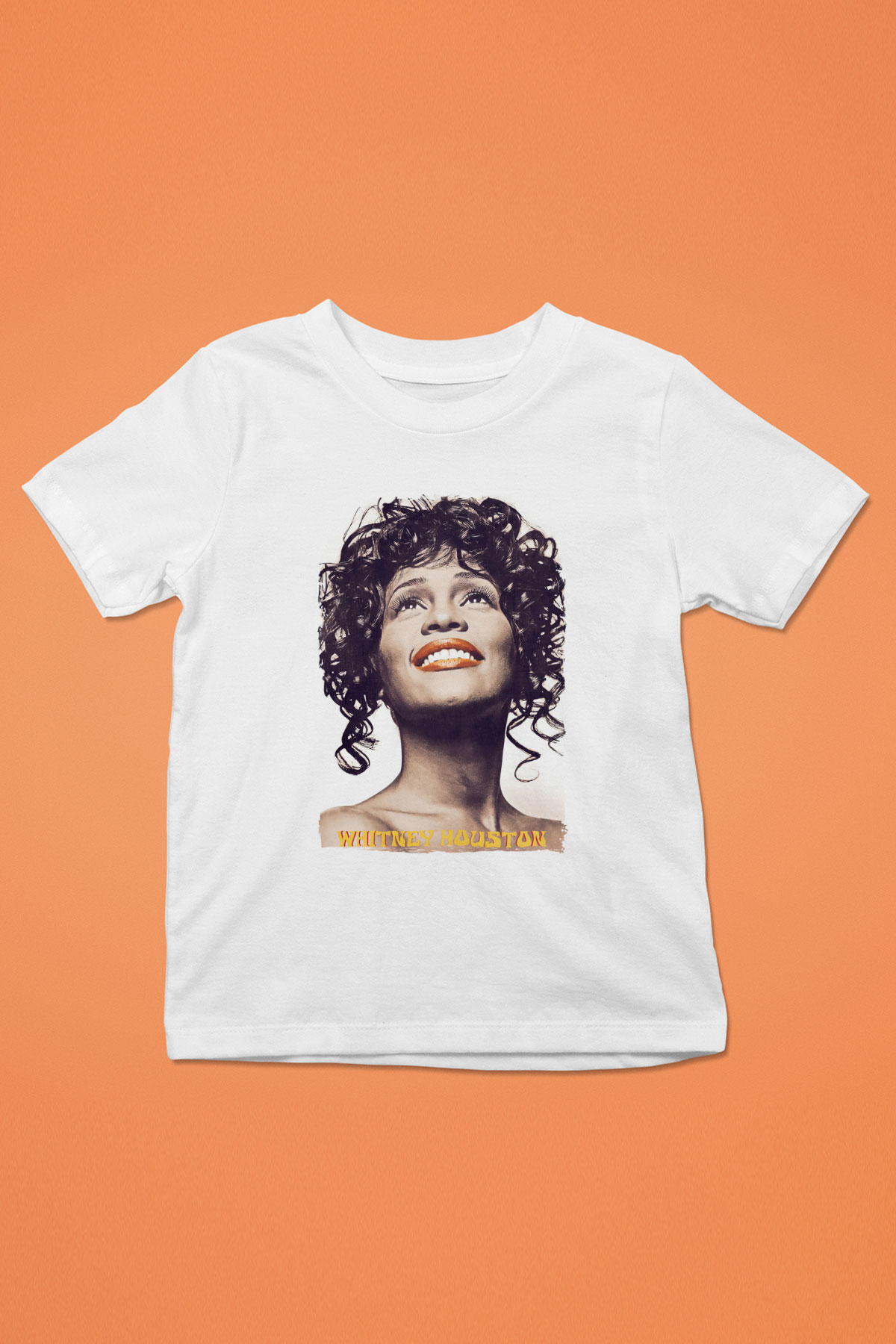 Whitney Houston Beyaz Unisex Çocuk Tişört