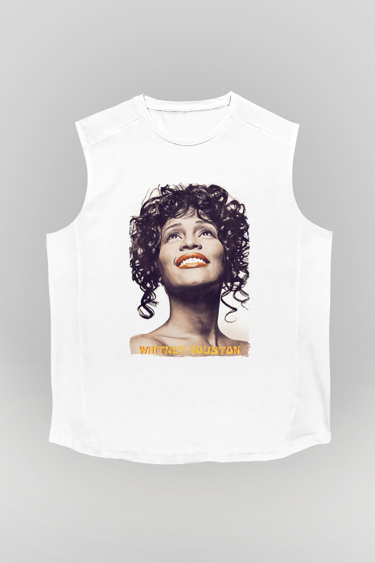 Whitney Houston Beyaz Unisex Kolsuz Tişört
