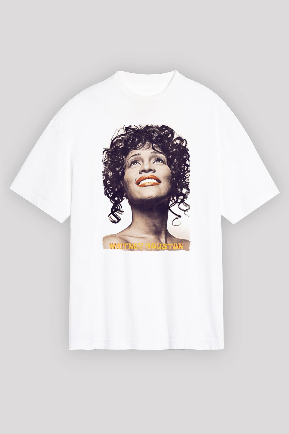Whitney Houston Beyaz Unisex Tişört T-Shirt - TişörtFabrikası