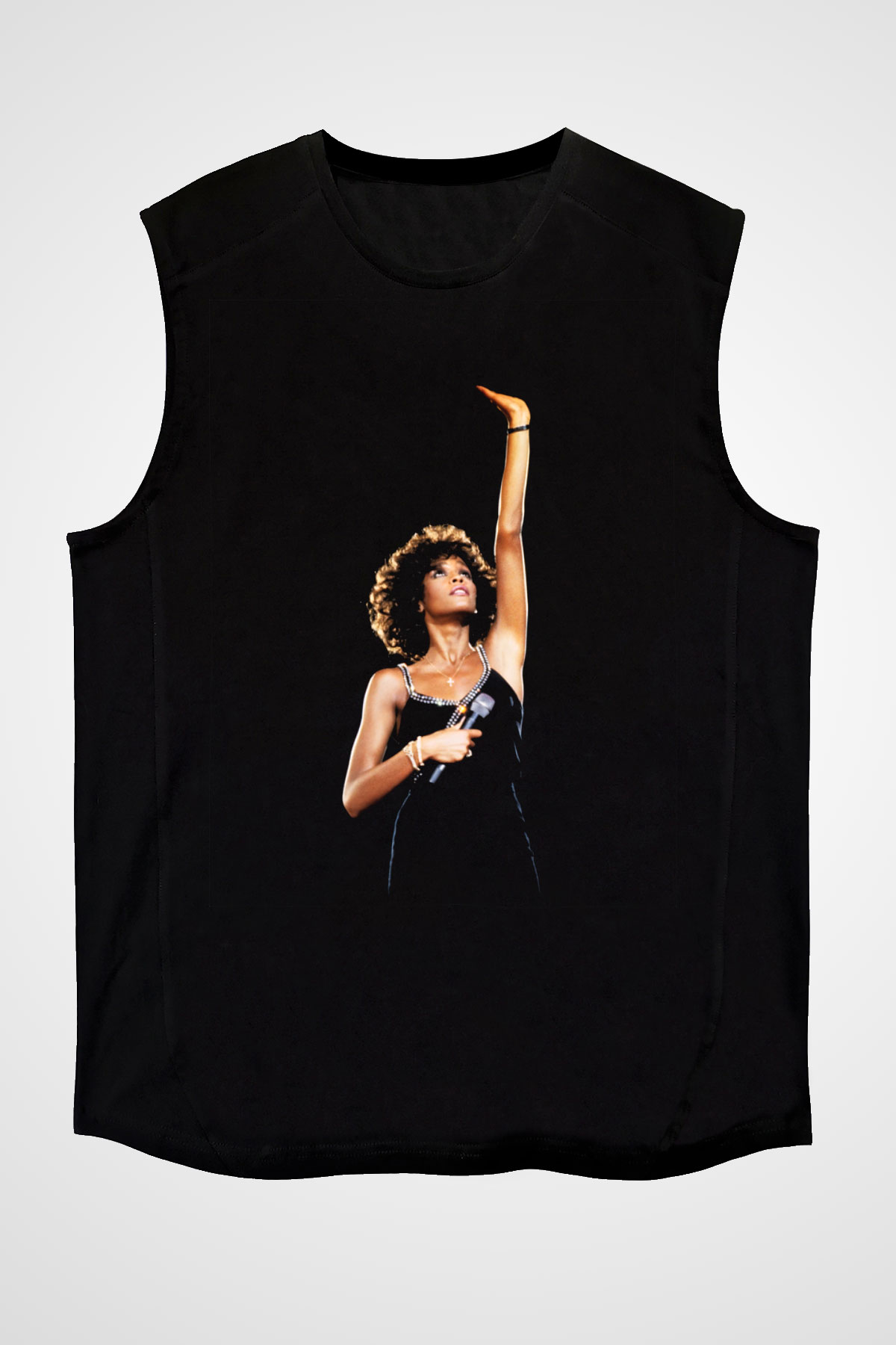 Whitney Houston Siyah Unisex Kolsuz Tişört