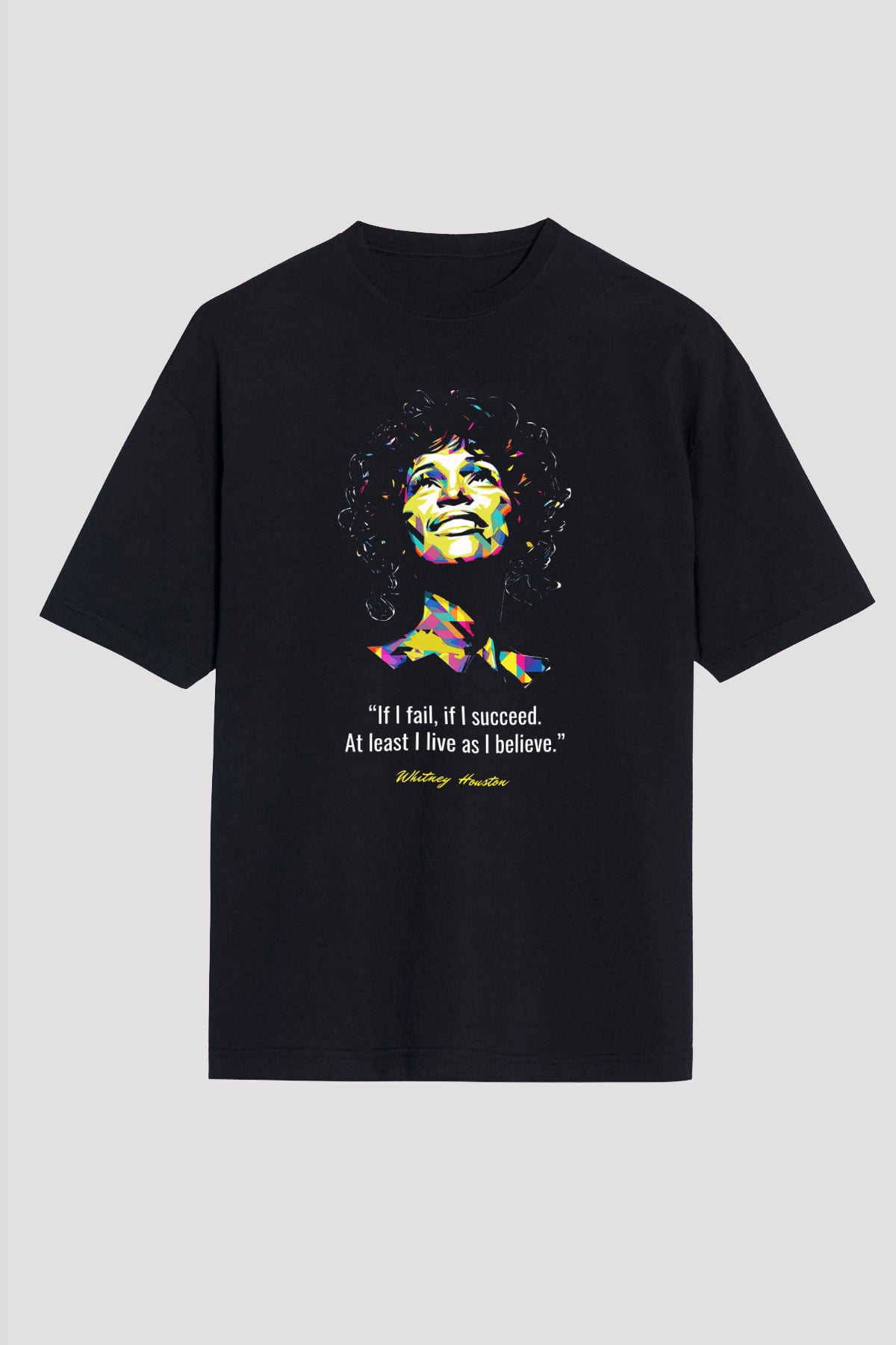 Whitney Houston Siyah Unisex Tişört T-Shirt - TişörtFabrikası