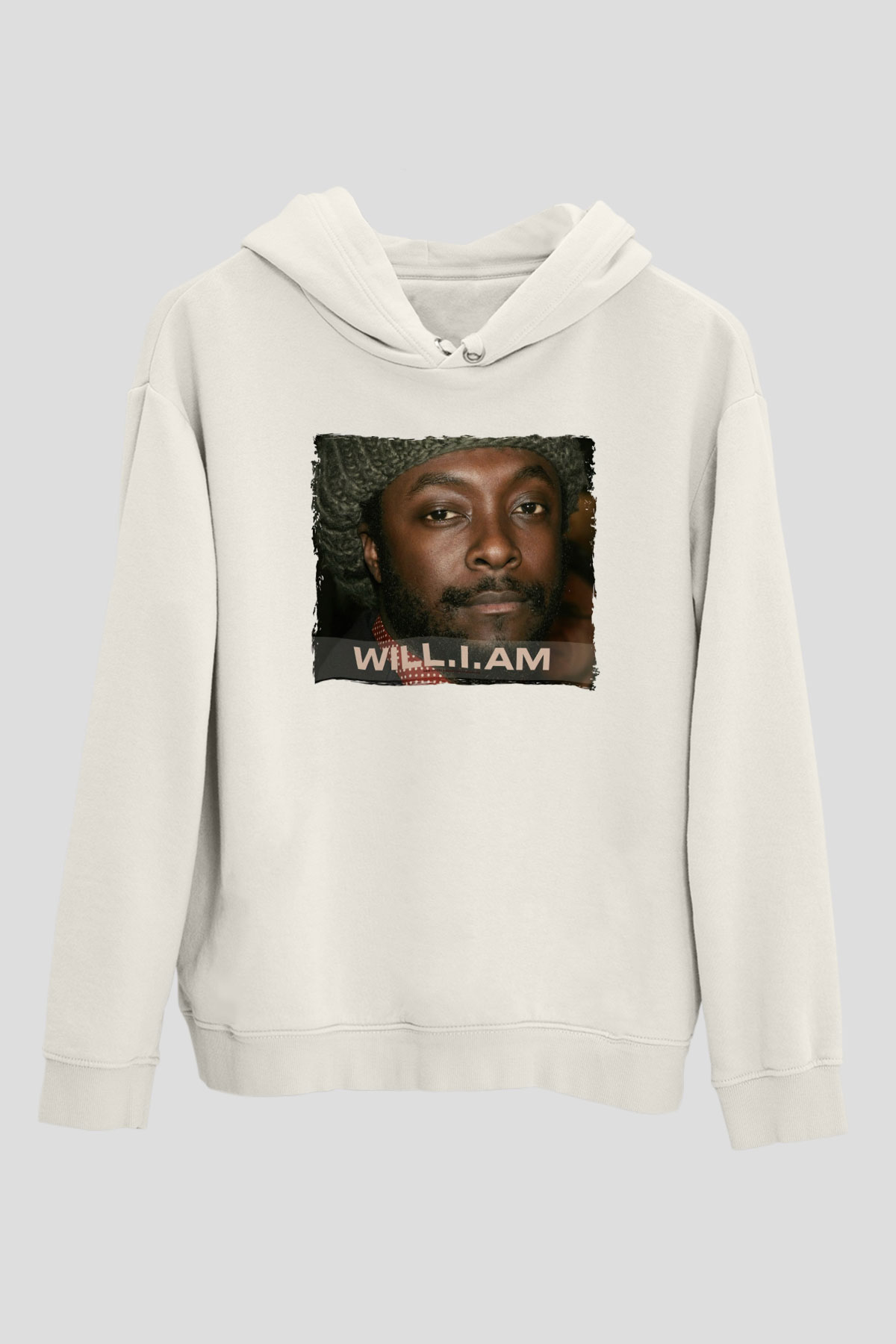 Will.I.Am Beyaz Unisex Kapüşonlu Sweatshirt