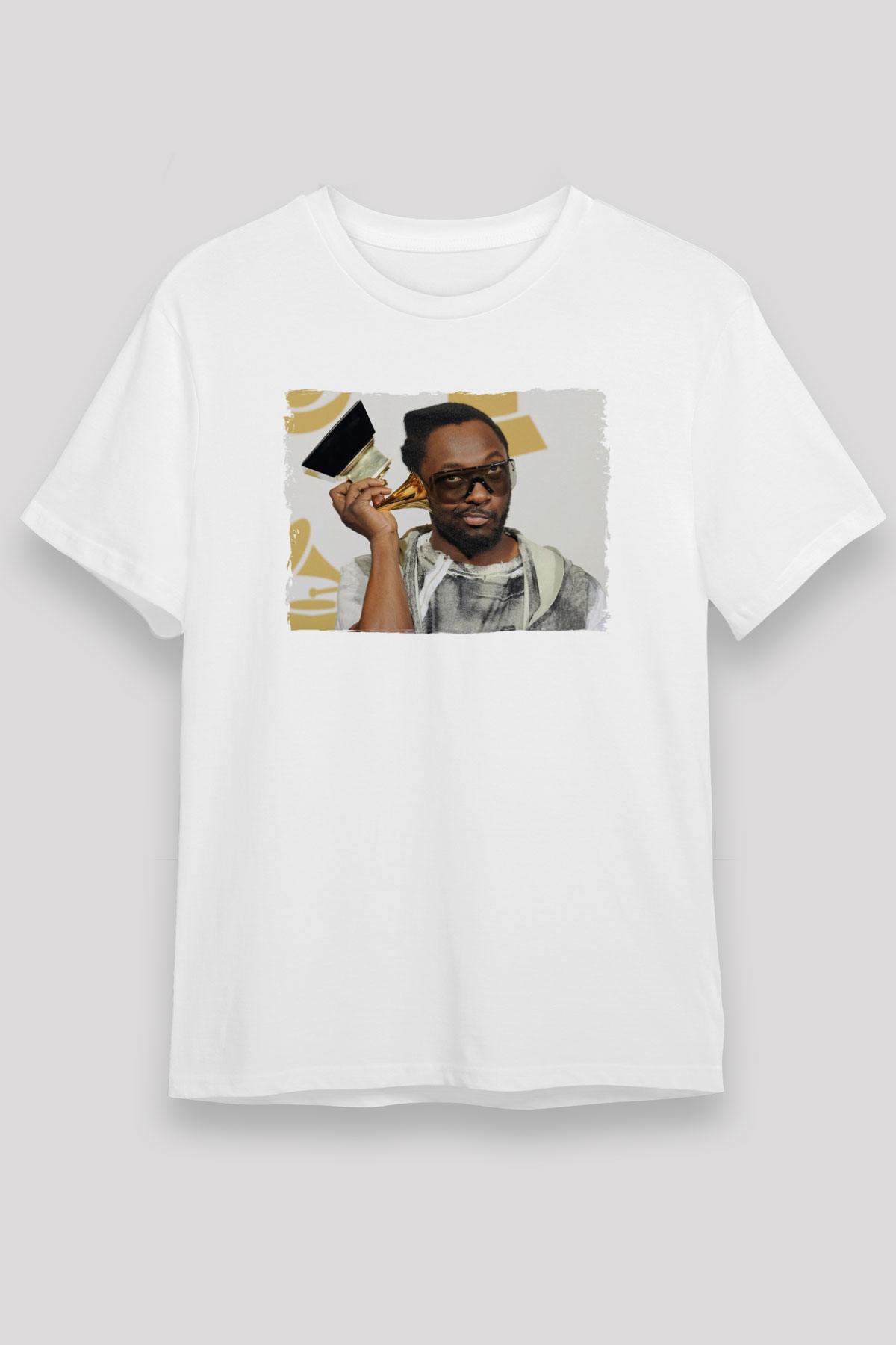 Will.I.Am Beyaz Unisex Tişört T-Shirt - TişörtFabrikası