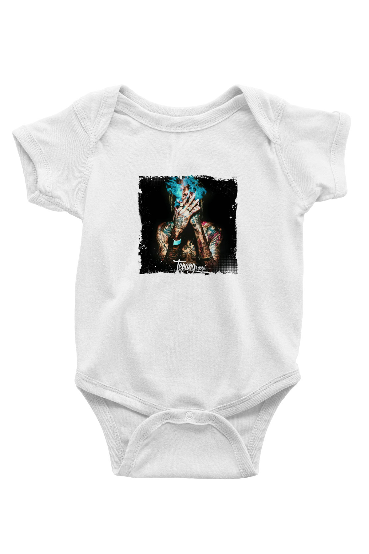 Wiz Khalifa Baskılı Unisex Beyaz Bebek Body - Zıbın