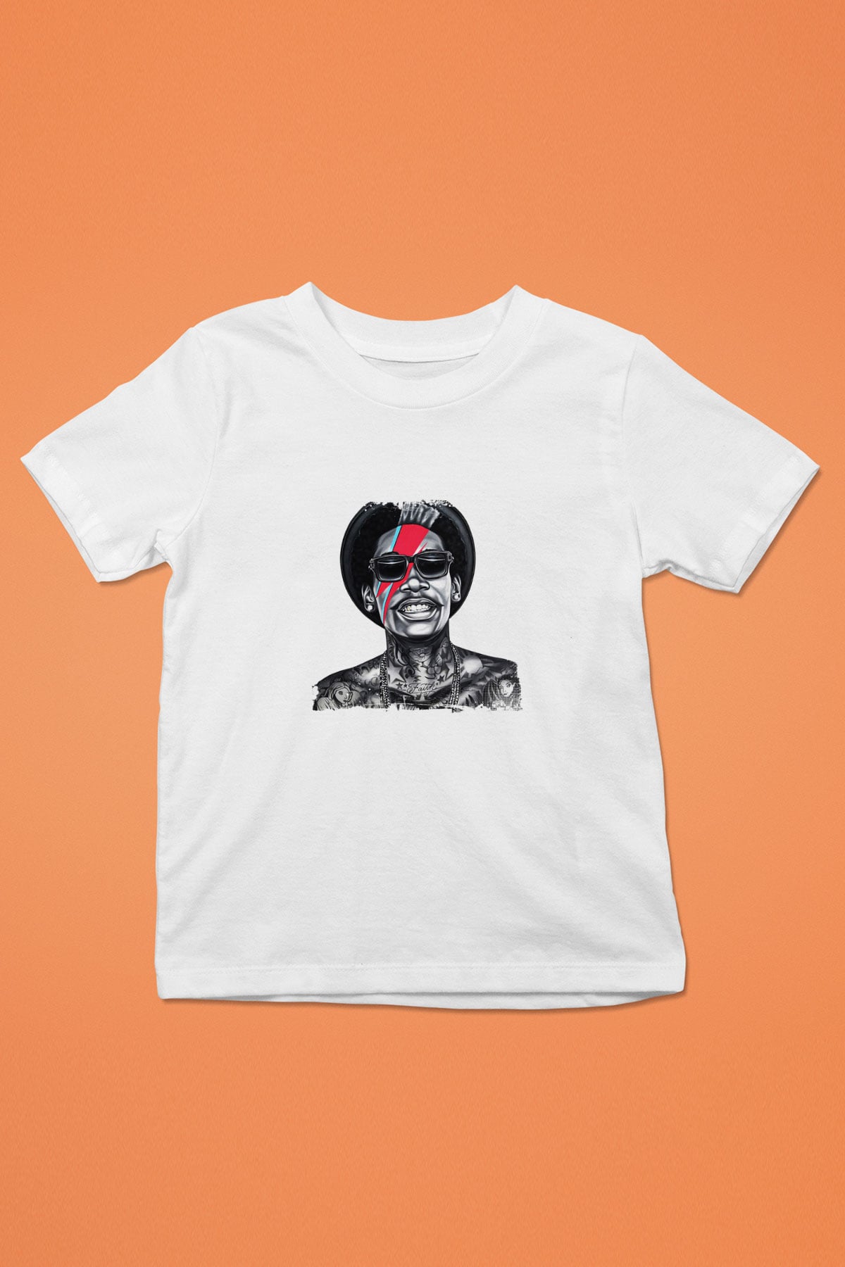 Wiz Khalifa Baskılı Unisex Beyaz Çocuk Tişört