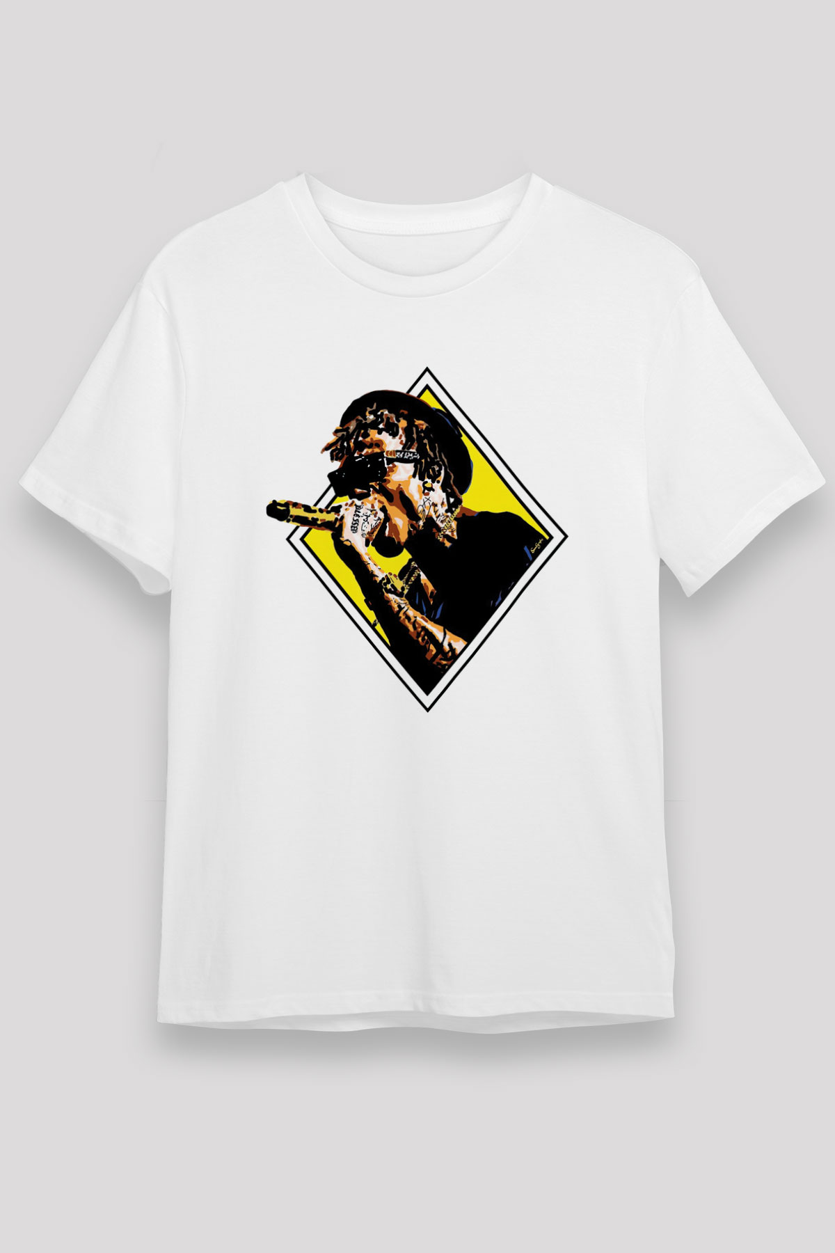Wiz Khalifa Beyaz Unisex Tişört T-Shirt - TişörtFabrikası