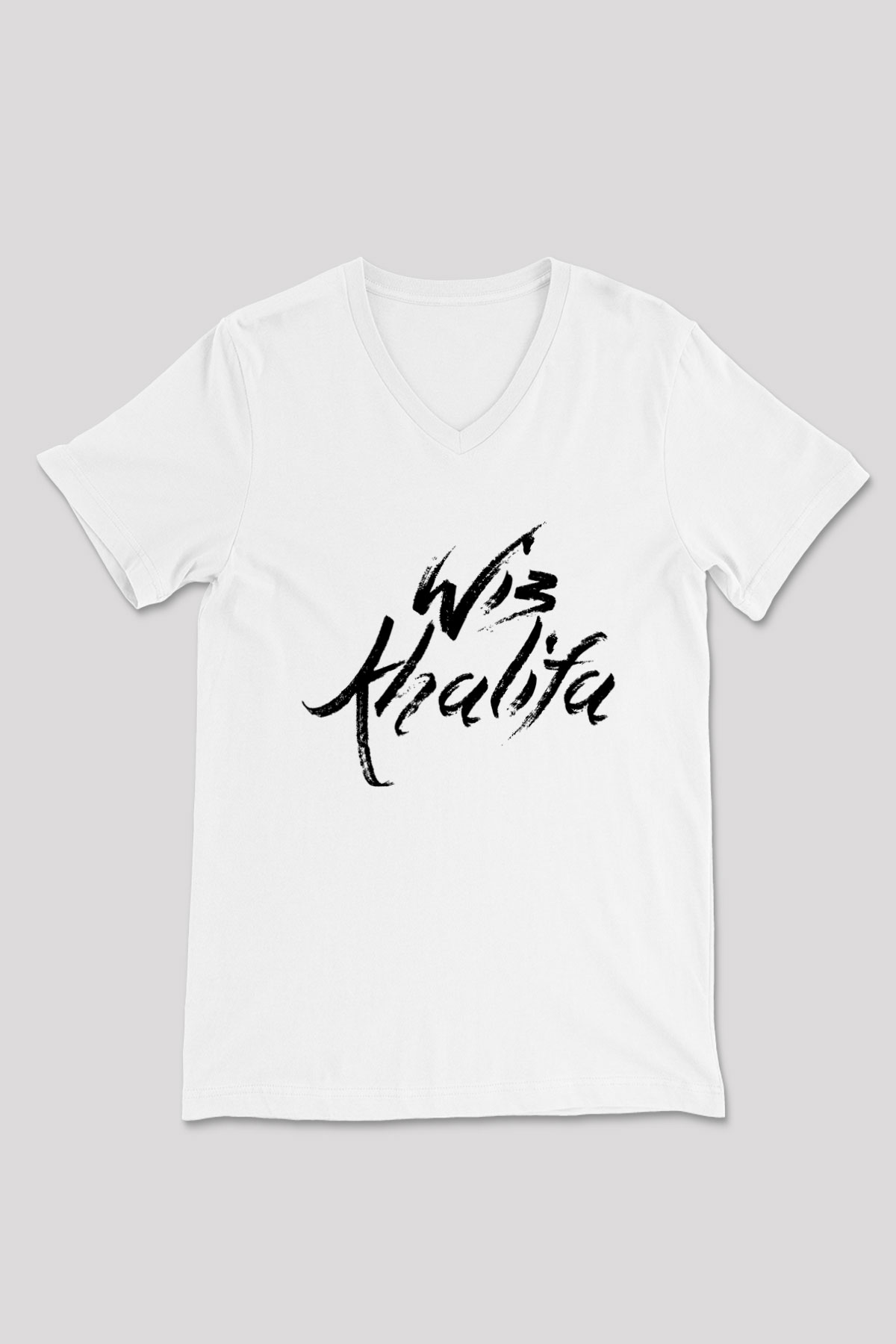 Wiz Khalifa Beyaz Unisex V Yaka Tişört T-Shirt