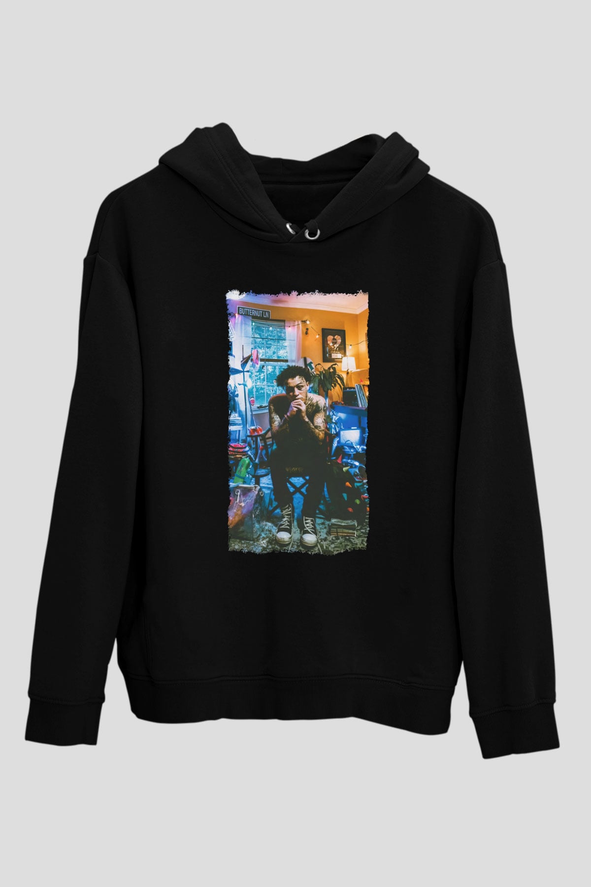 Wiz Khalifa Siyah Unisex Kapüşonlu Sweatshirt