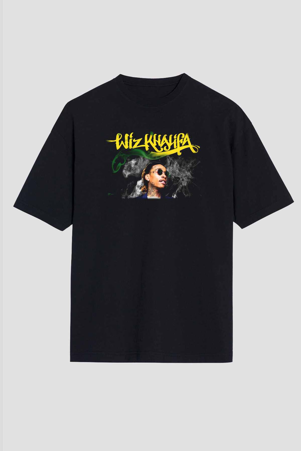 Wiz Khalifa Siyah Unisex Oversize Tişört T-Shirt