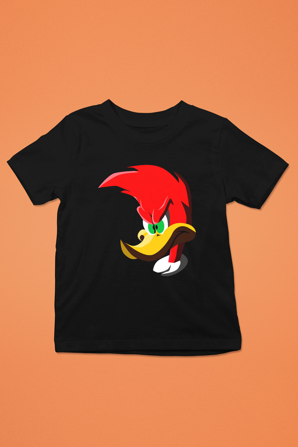 Woody Woodpecker Siyah Unisex  Çocuk Tişört