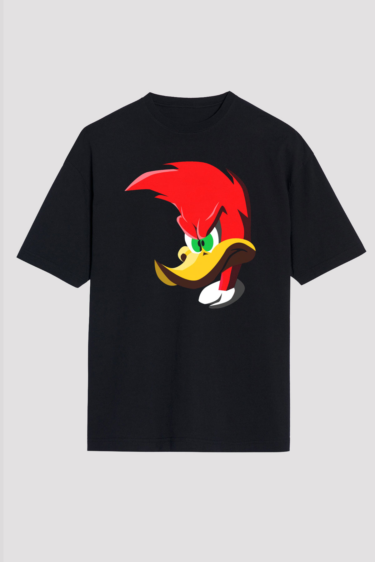 Woody Woodpecker Siyah Unisex Tişört