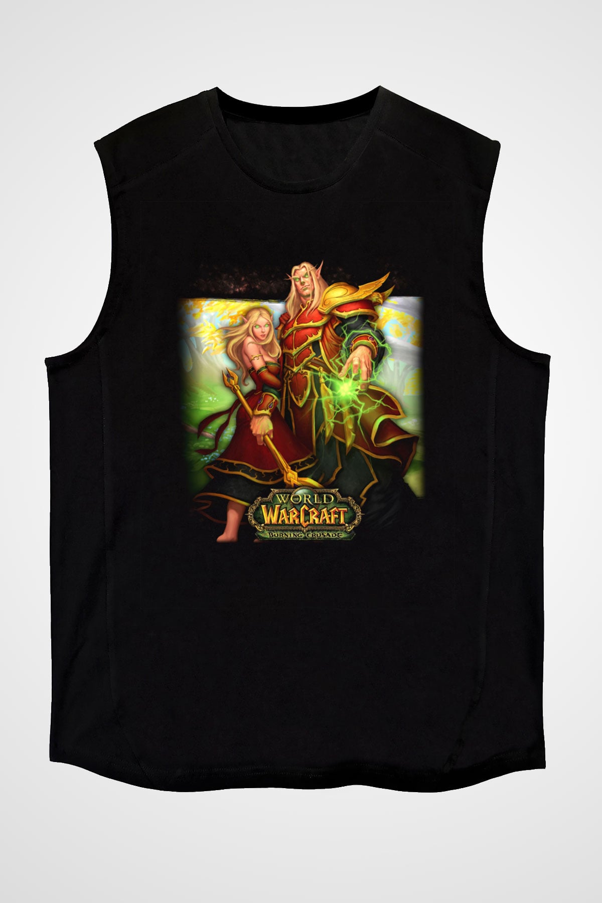World of Warcraft Siyah Unisex Kolsuz Tişört